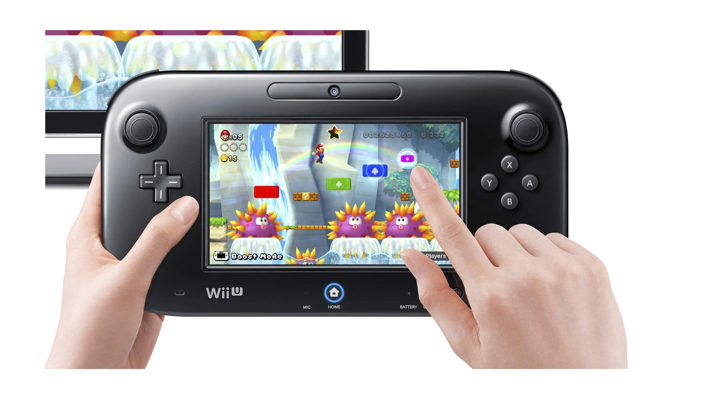 Refurbished Nintendo Wii U Gamepad Controller WUP-010_CR - Black | Official Nintendo Licensed | Perfect for Wii U Gaming & Multiplayer Fun