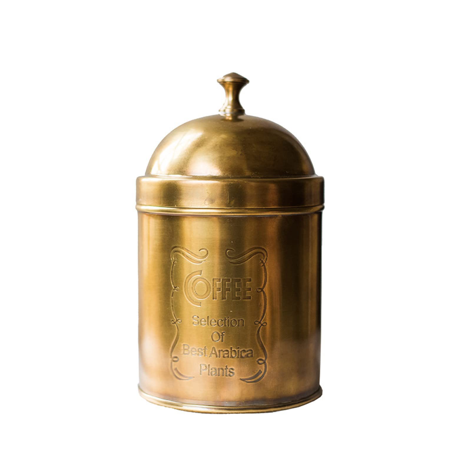 Vintage Pure Copper Airtight Coffee Sugar Tea Canister with Lid - Rustic Farmhouse Kitchen Storage for Countertop - Perfect for Coffee, Tea & Baking Supplies Organization