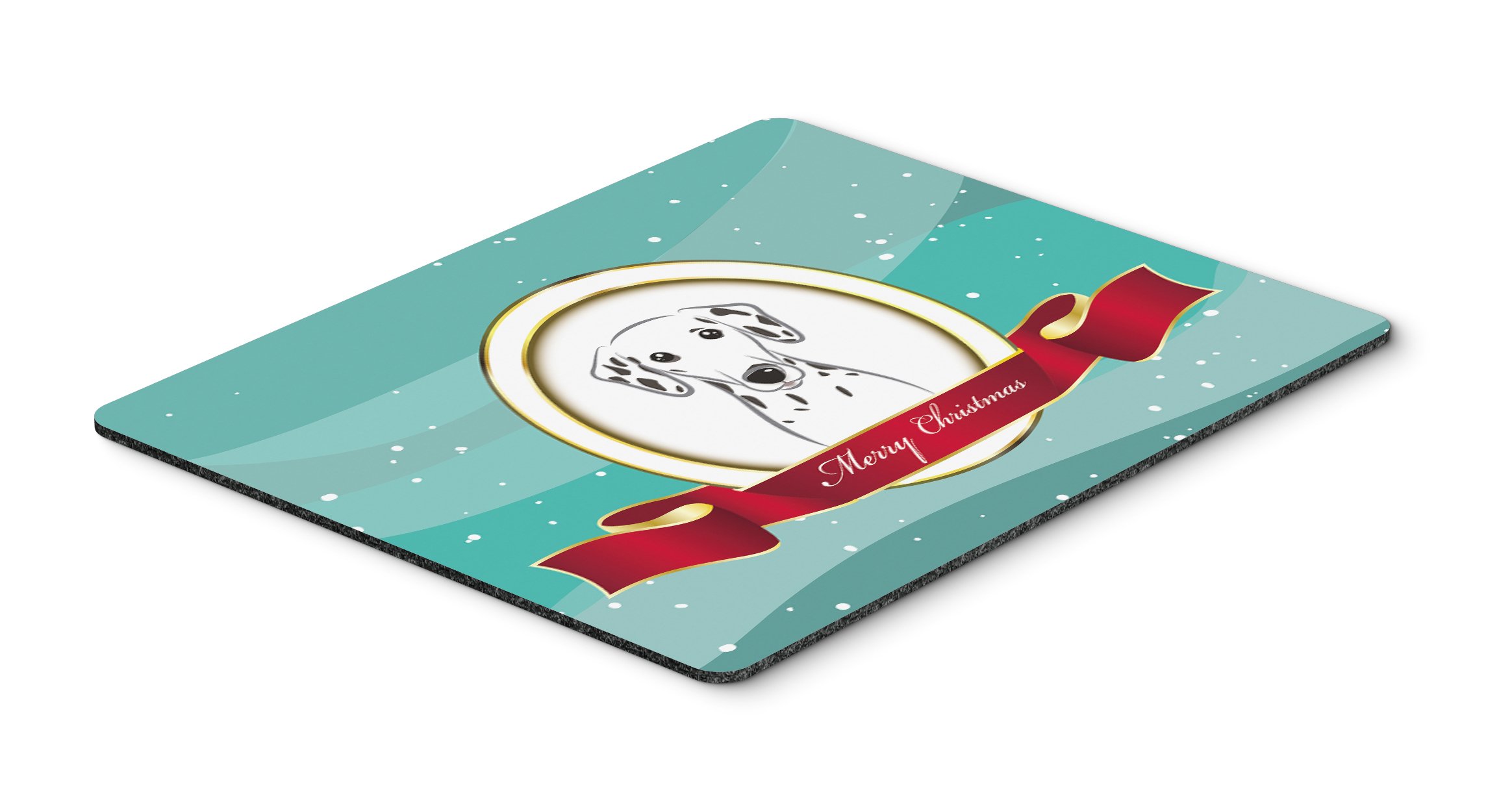 Caroline's Treasures BB1520MP Dalmatian Merry Christmas Mouse Pad - Non-Slip Large Desk Mat for Home Office, Gaming & Work Computers | Washable Surface for Laptop & PC Use | Perfect Holiday Gift for Christmas Decor & Workspace Organization