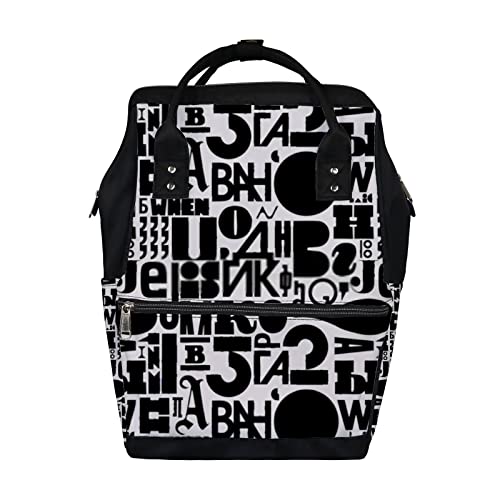 Black White Decorative Letters
