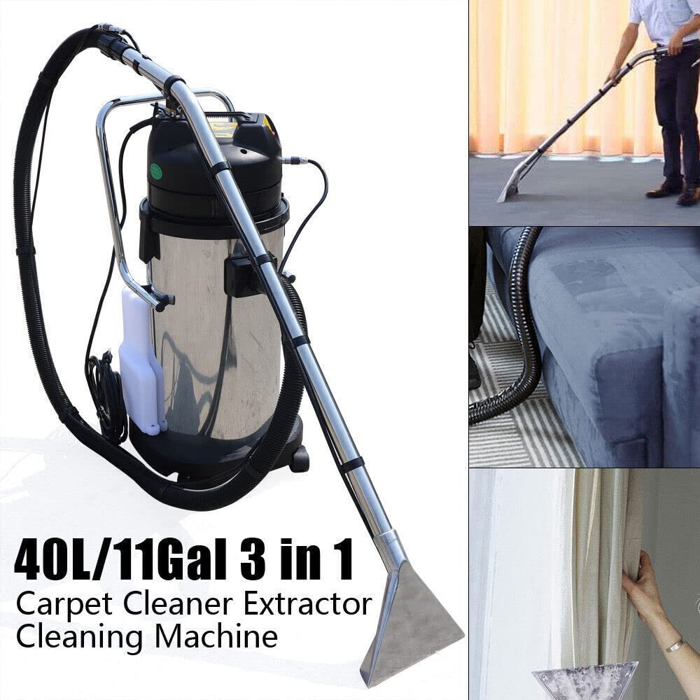 40L Portable Carpet Cleaner Machine - Household Stainless Steel Vacuum for Floors, Sofas & Carpets - US Stock - Ideal for Home, Office & Pet Hair Removal