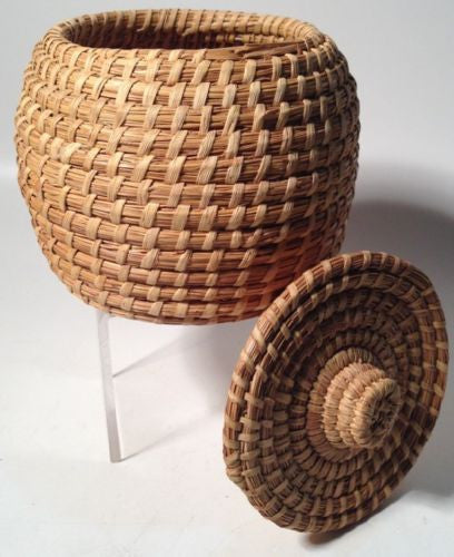 Handwoven Antique Indian Baskets - Traditional Home Decor & Storage for Boho, Farmhouse, or Rustic Interiors
