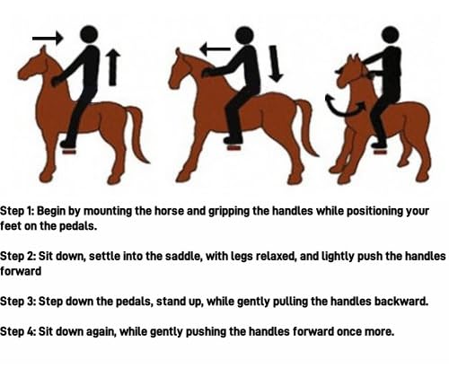 UFREE Ride-On Walking Horse Toy for Kids - 36 Inch Height, Best Birthday Gift for Girls Ages 4-9 | White Mane & Tail | Pretend Play, Outdoor Fun, Imaginative Playtime Gift