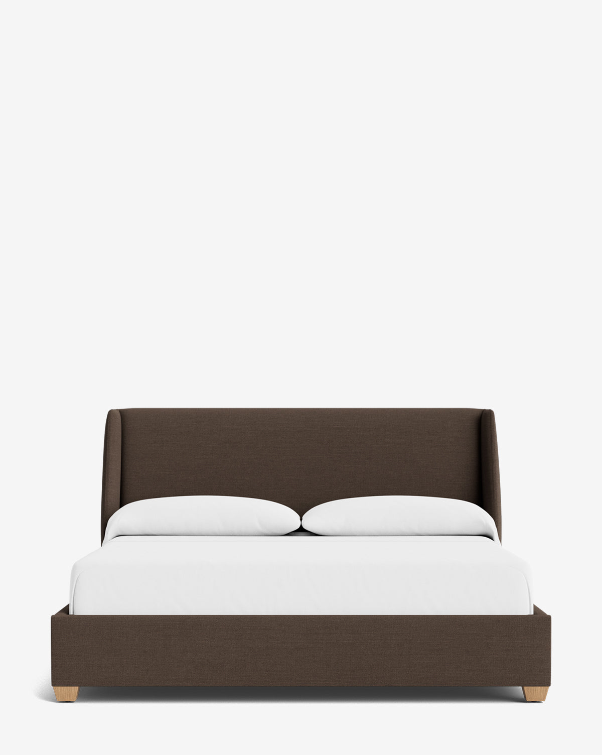 Walt Bed Low Headboard - Modern Minimalist Bed Frame for Small Spaces - Perfect for Apartments, Dorms & Guest Rooms