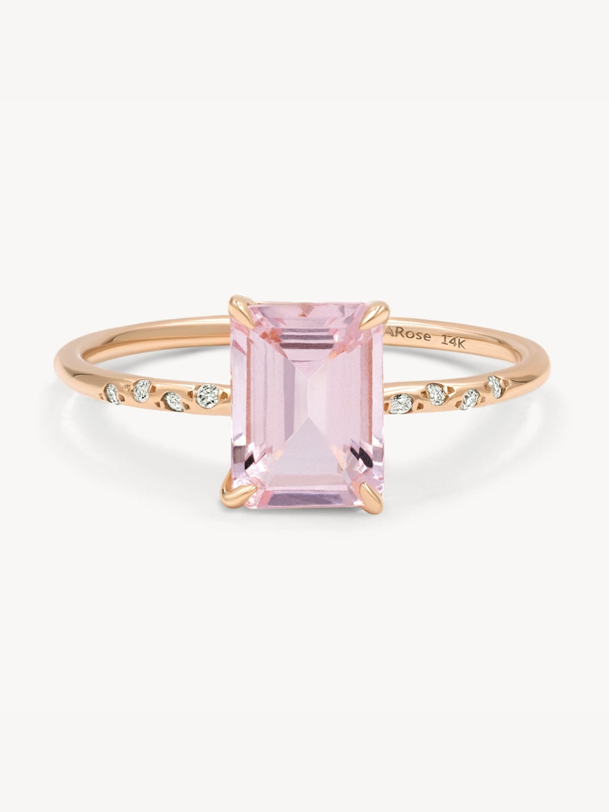 Stunning Large Starry Morganite Ring for Women - Elegant Rose Gold Engagement & Wedding Jewelry - Perfect for Proposals, Anniversaries, and Special Occasions