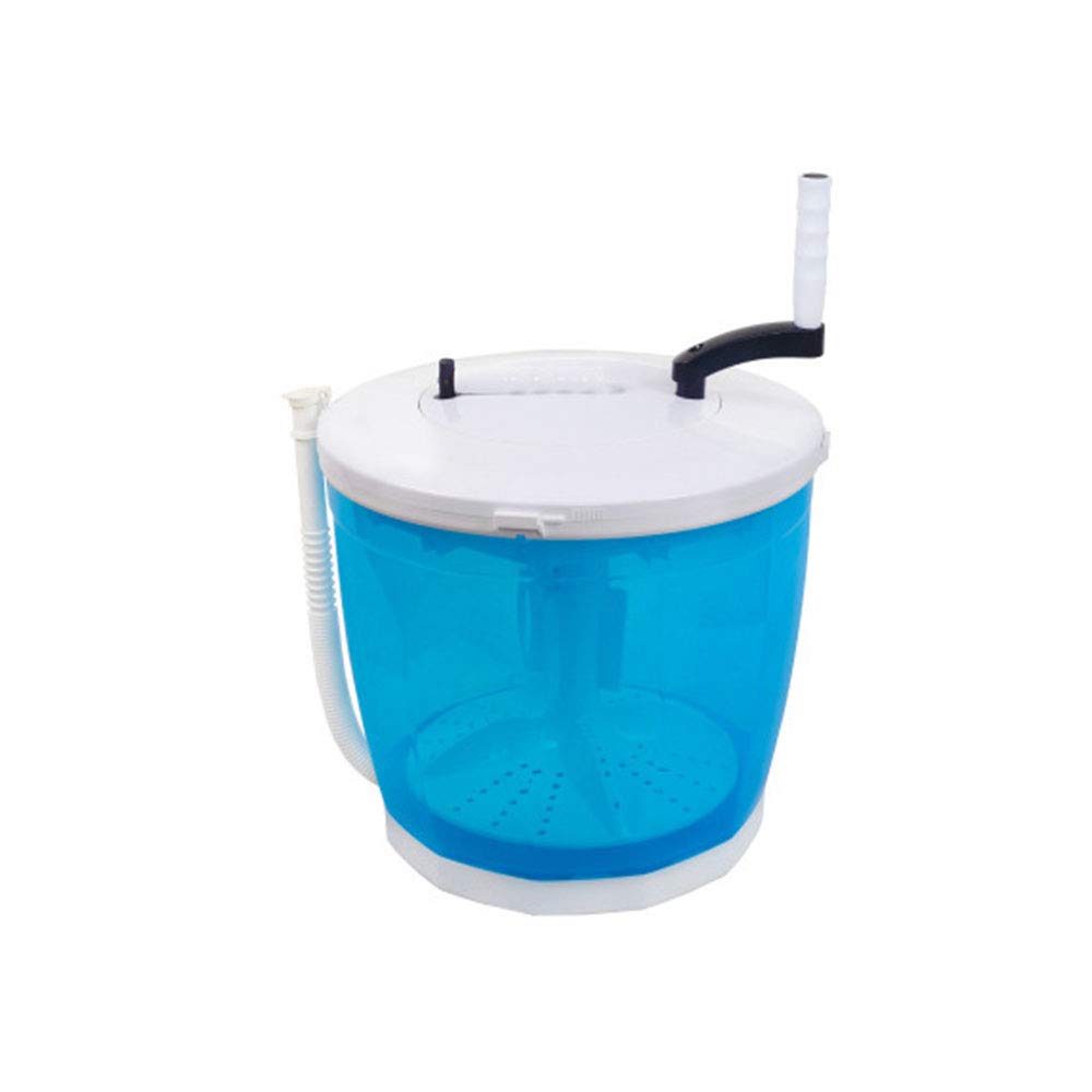 Portable Mini Turbine Washing Machine & Ultrasonic Cleaner 2-in-1 - Hand Operated Spin Dryer for Camping, Travel, Outdoor - Compact Laundry Solution for RV, Hiking, Backpacking & Emergency Use