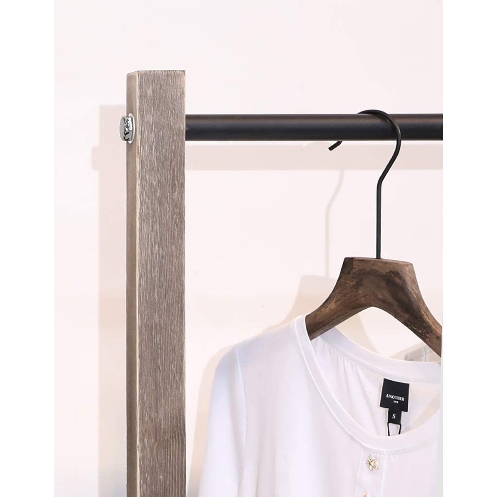 Solid Wood Coat Rack - Heavy Duty Clothes Stand for Bedroom, Balcony & Clothing Stores | Multi-Functional Garment Hanger Display for Men & Women's Wardrobe Organization