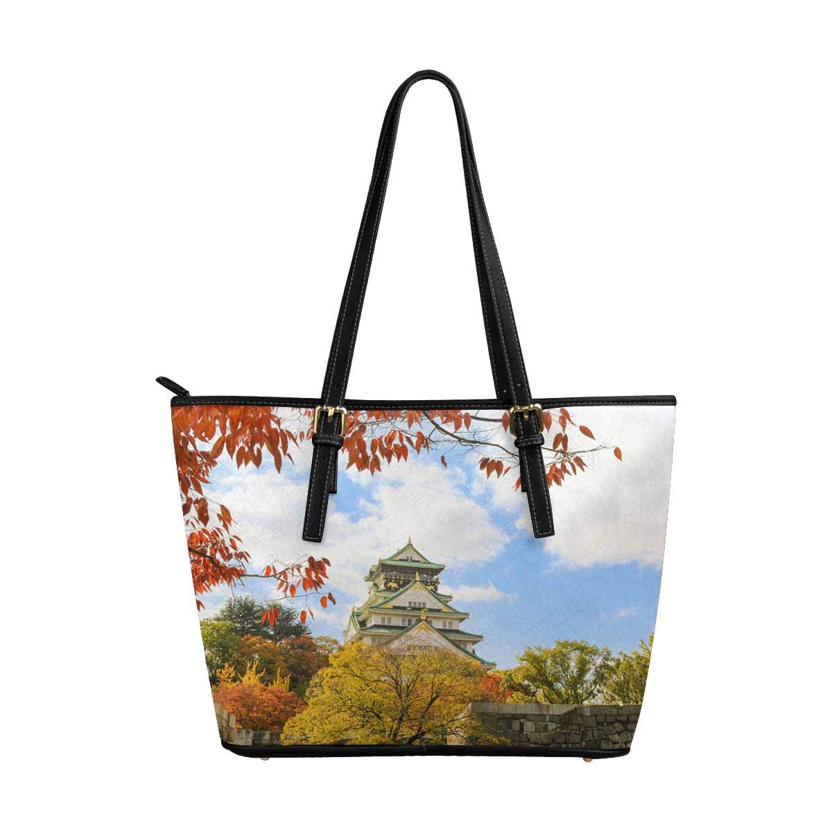Stylish Japanese Mountain Landscape Leather Tote Bag for Women - Fashionable Shoulder Handbag for Work, Travel & Daily Use
