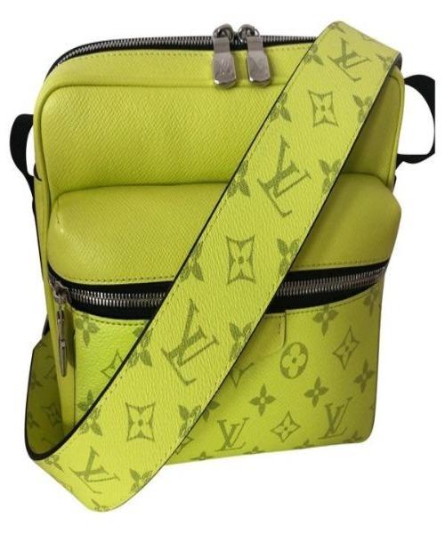 LV Outdoor Messenger Bag K45 Taiga Monogram Jaune - Stylish Crossbody Bag for Men, Waterproof Travel & Everyday Use