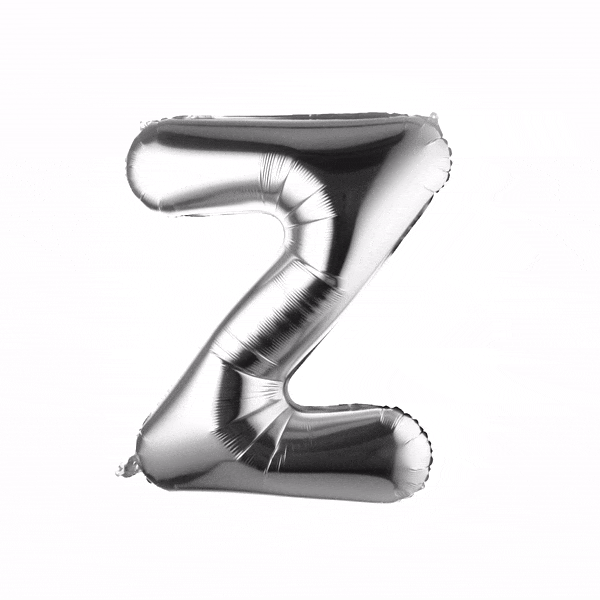 Balloonify Silver Mylar Letter Z Balloon - 40 Inch Large Foil Alphabet Balloon for Birthday Parties, Baby Showers & Graduation Decorations (1 Count)