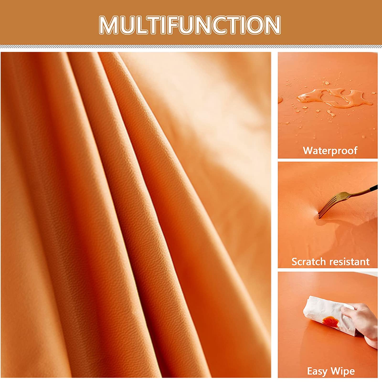 Waterproof Stretchable PU Leather Sofa Slipcover - L Shaped Couch Cover for 1-4 Seats, Anti-Slip Furniture Protector for Kids & Pets (Size F 8) | Perfect for Sectional Sofas, Chaise Lounges & Pet-Friendly Homes
