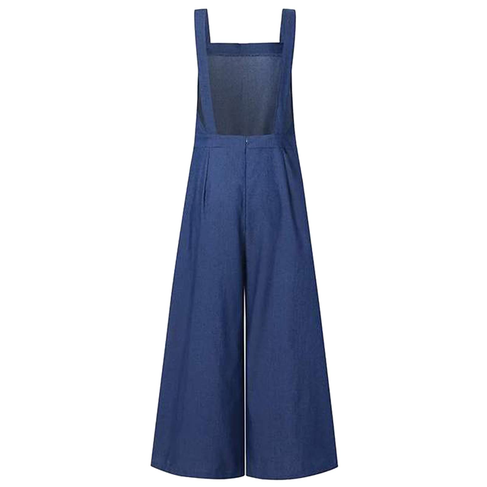 Floral Printed Jumpsuits for Women - Casual Sleeveless Spaghetti Strap Rompers, Baggy Bib Overalls with Wide Leg Pants - Plus Size Summer Outfits for Beach, Vacation & Outdoor Activities
