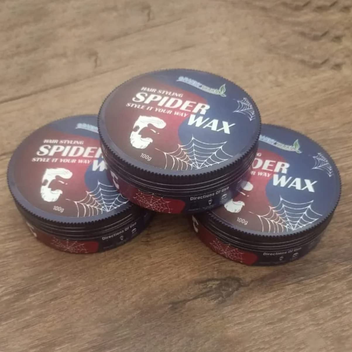 GRANNY TOUCH Extra Strong Hold Spider Hair Wax for Men - 100g (Pack of 2) | Styling Wax for Hair, Beard & Mustache | Long-Lasting Hold & Glossy Finish | Perfect for Parties, Weddings & Daily Grooming