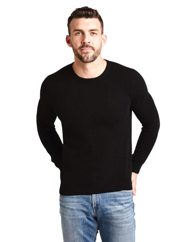 Premium Men's Cashmere Crew Neck Sweater - Soft & Warm Winter Knitwear for Business Casual & Holiday Outfits