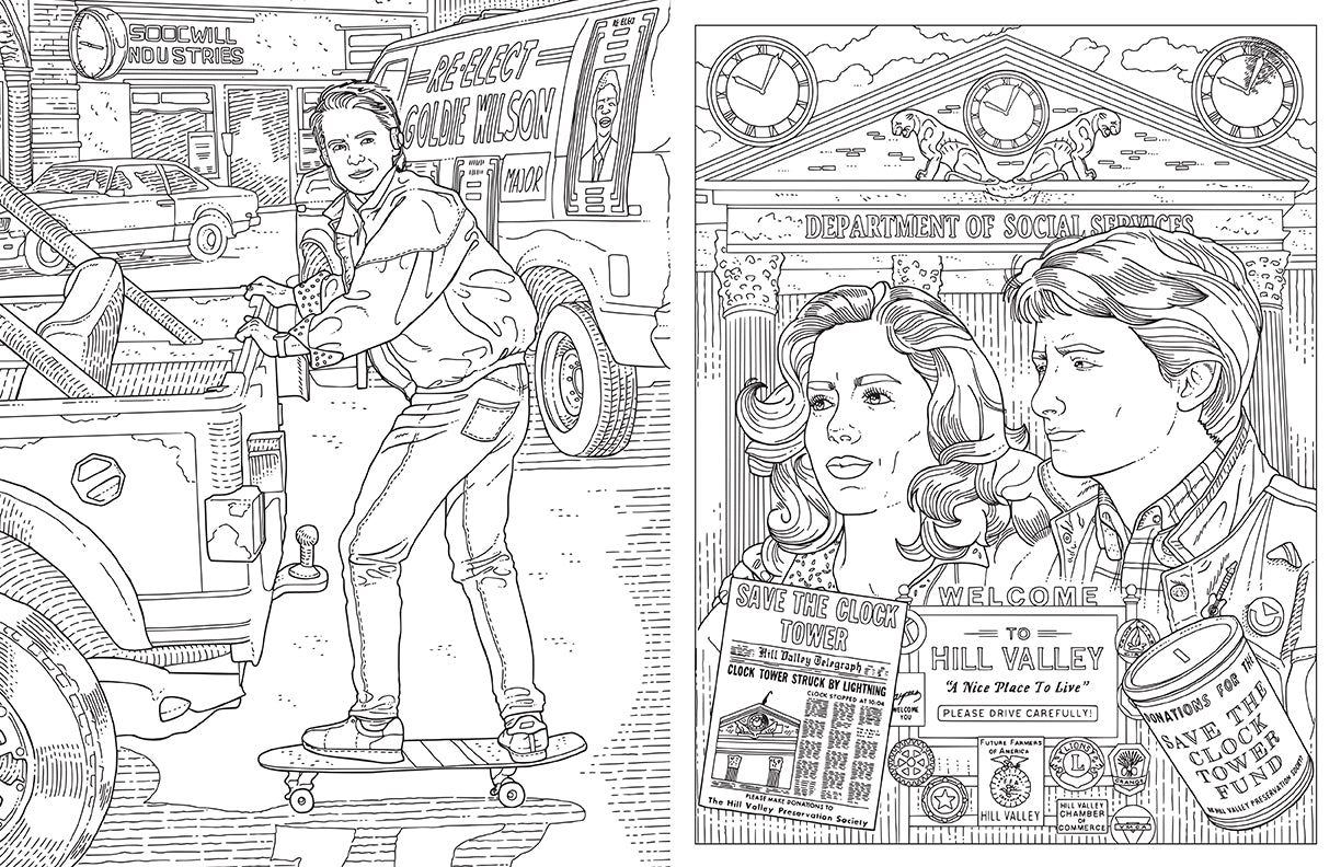 Back to the Future Official Coloring Book - Fun Activity for Kids & Adults, Perfect for Parties, Relaxation & Nostalgic Gift Giving