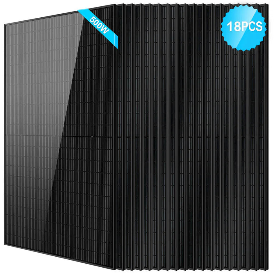 SunGoldPower 500W Monocrystalline Black PERC Solar Panel - High Efficiency Solar Panel for Home, RV, Boat & Off-Grid Power - Perfect for Residential, Camping and Emergency Backup Power