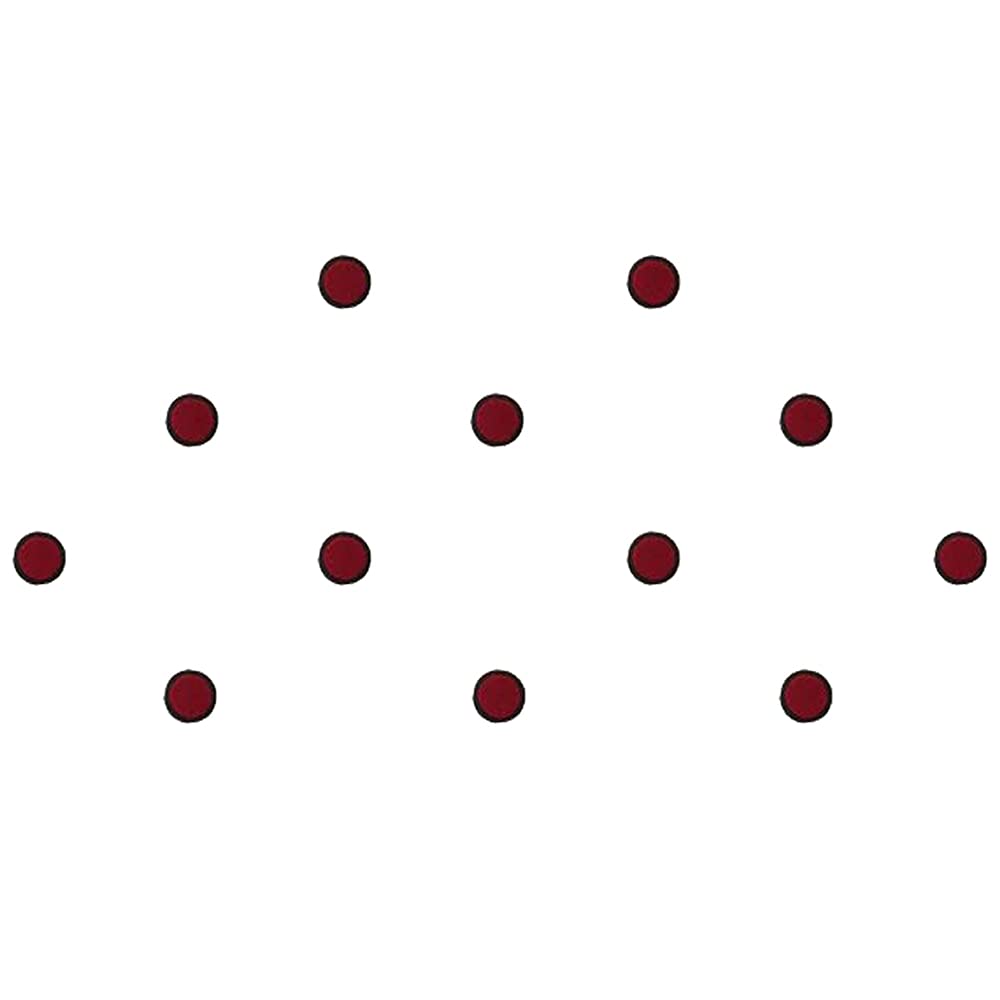Comet Busters Round Maroon Bindi with Black Border - 4.5mm Traditional Indian Forehead Decoration (BIN989) | Perfect for Diwali, Weddings & Cultural Celebrations