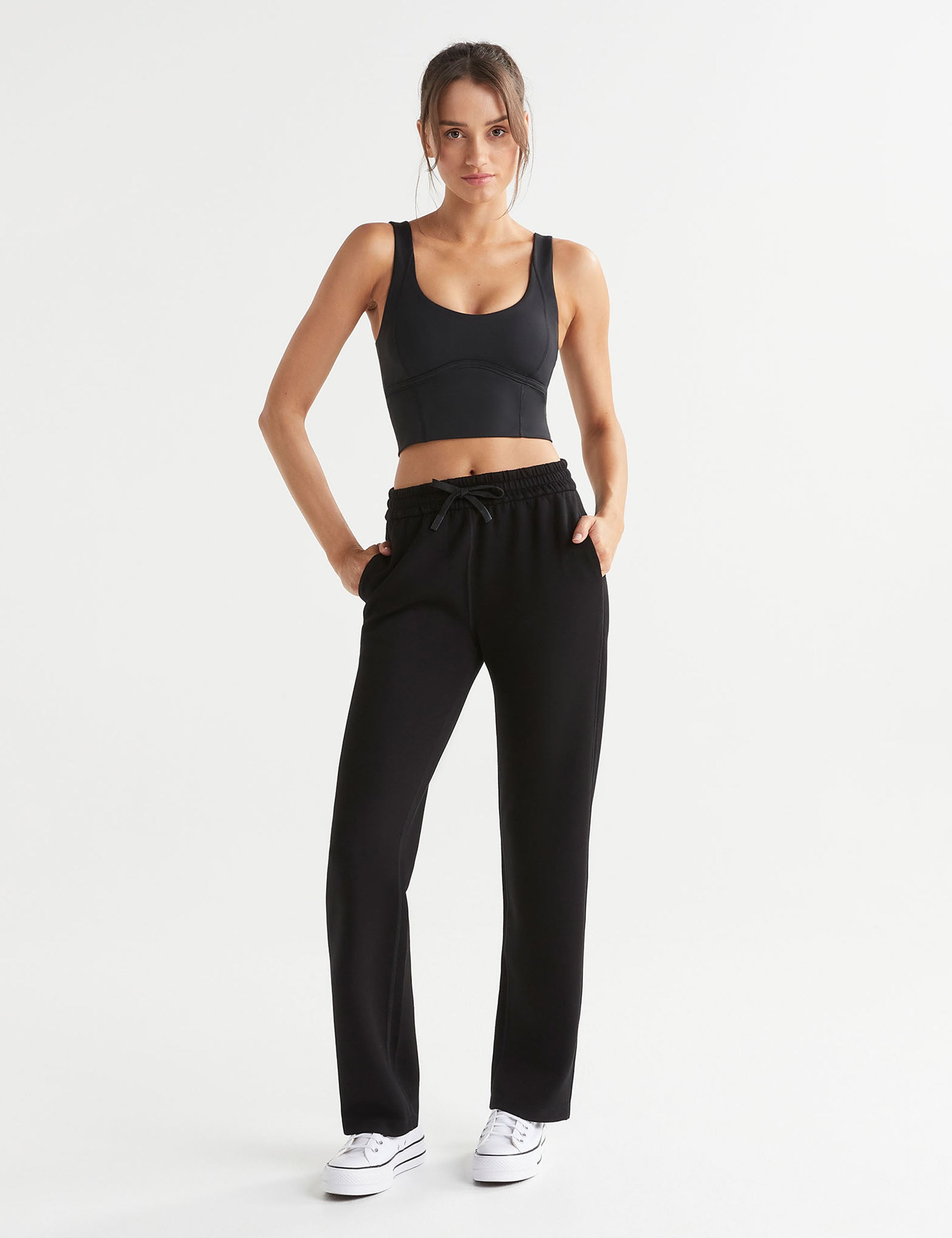 Aimie Relaxed Fit Jogger Pants for Women - Soft Comfortable Casual Lounge Pants - Black - Perfect for Yoga, Running, Travel & Home Wear