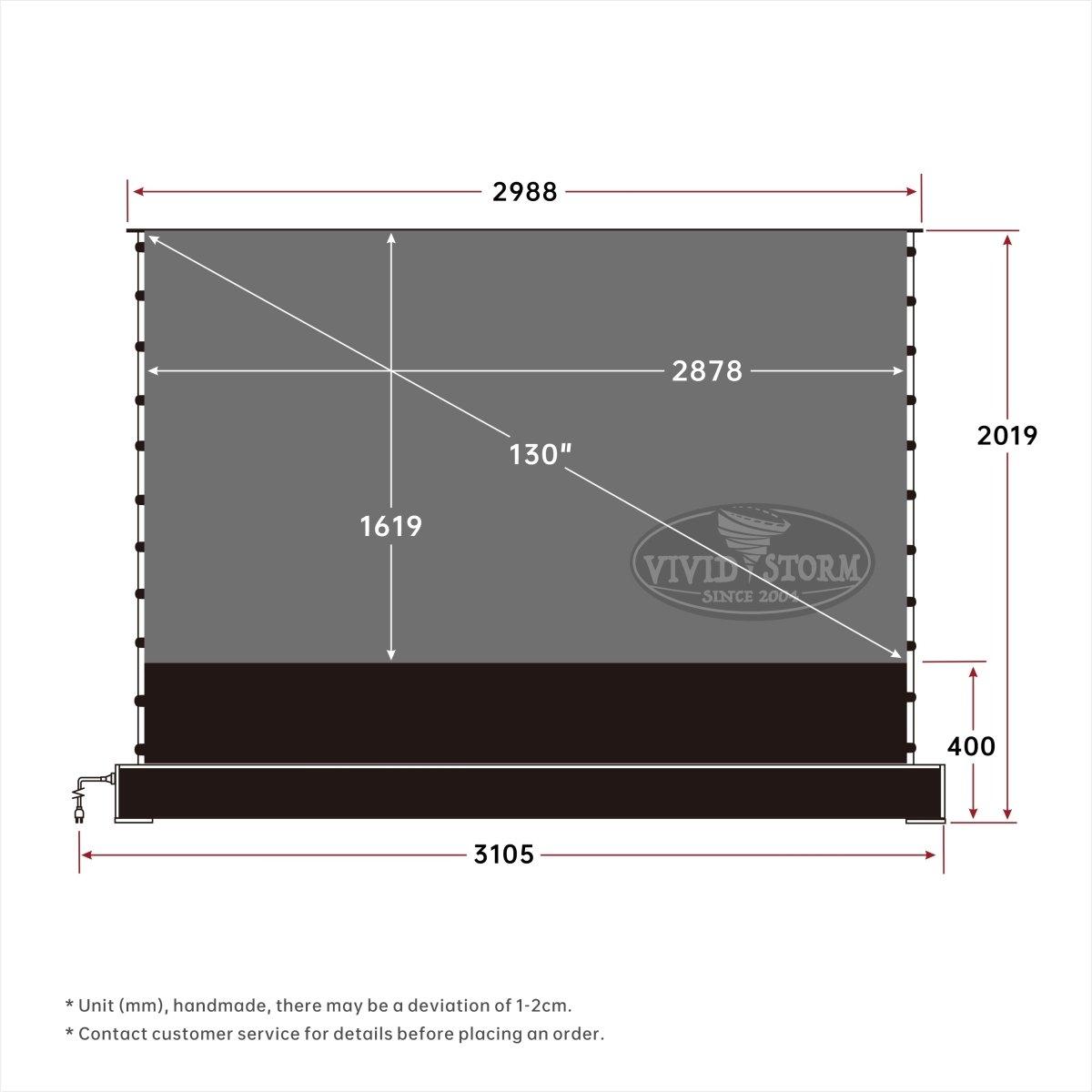 VIVIDSTORM S PRO Motorized Tension Floor Rising UST ALR Projector Screen - 4K Ultra HD Home Theater Screen for Movies, Gaming & Presentations