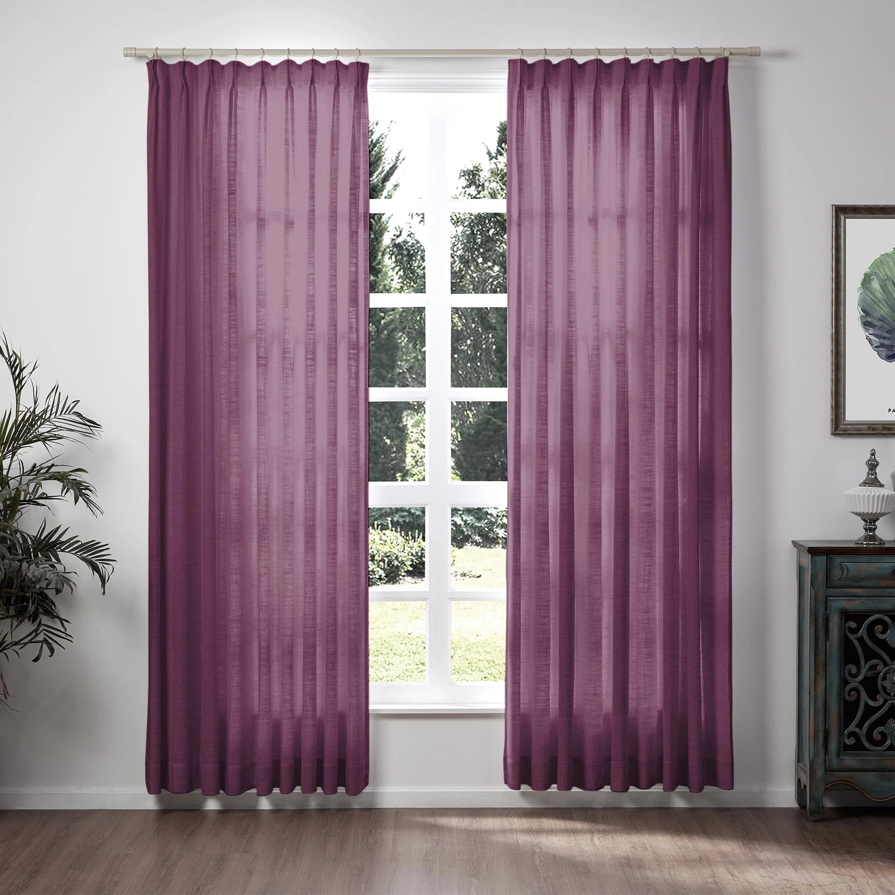 Liz Loft Extra Long Pleated Curtains - 84 Inch Length Blackout Drapes for Living Room & Bedroom | Thermal Insulated Window Treatments for Home Decor
