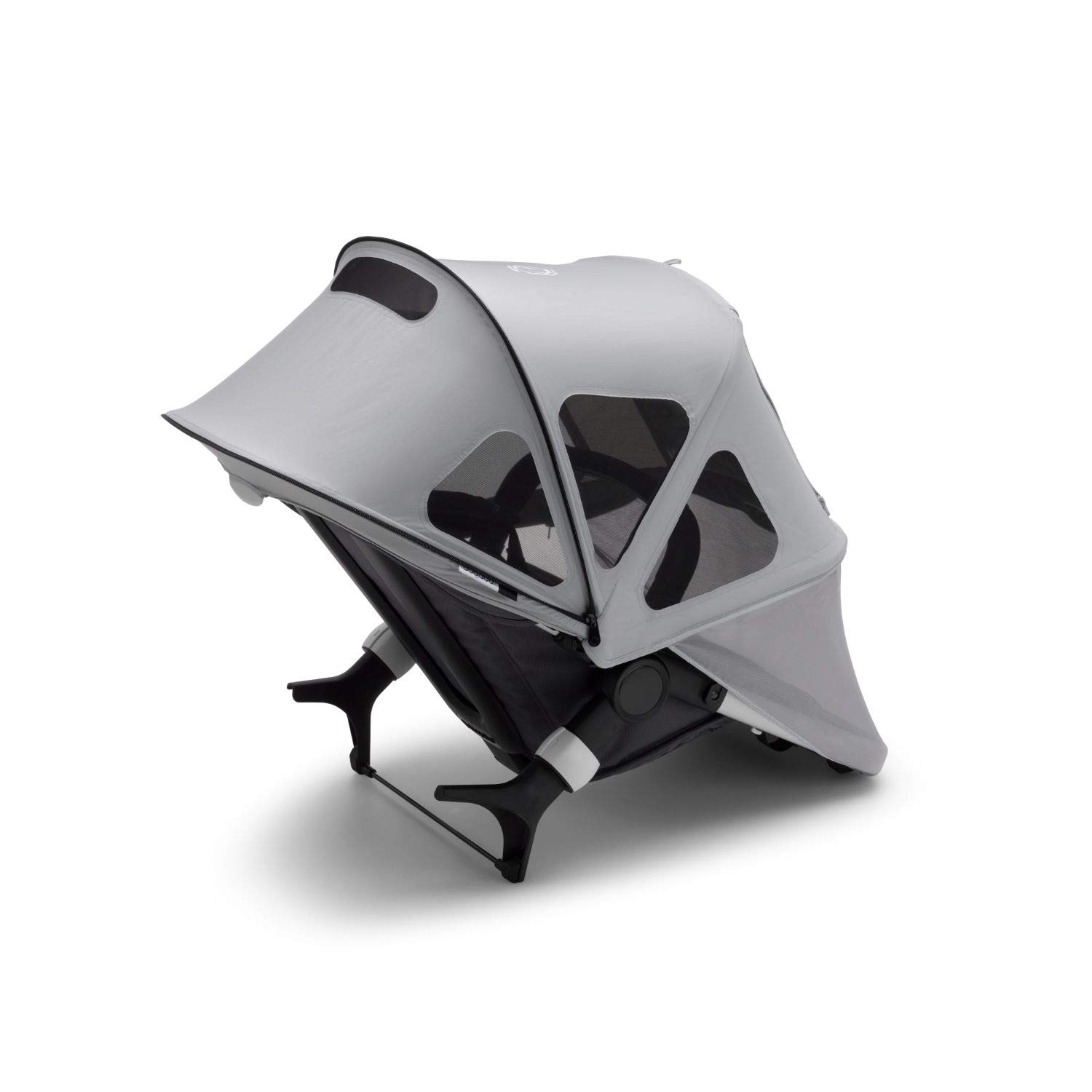 Bugaboo Donkey Breezy Sun Canopy Stroller Accessory - UPF 50+ Sun Protection & Ventilation Panels, Misty Grey | Perfect for Outdoor Walks, Beach Trips & Summer Strolling with Baby