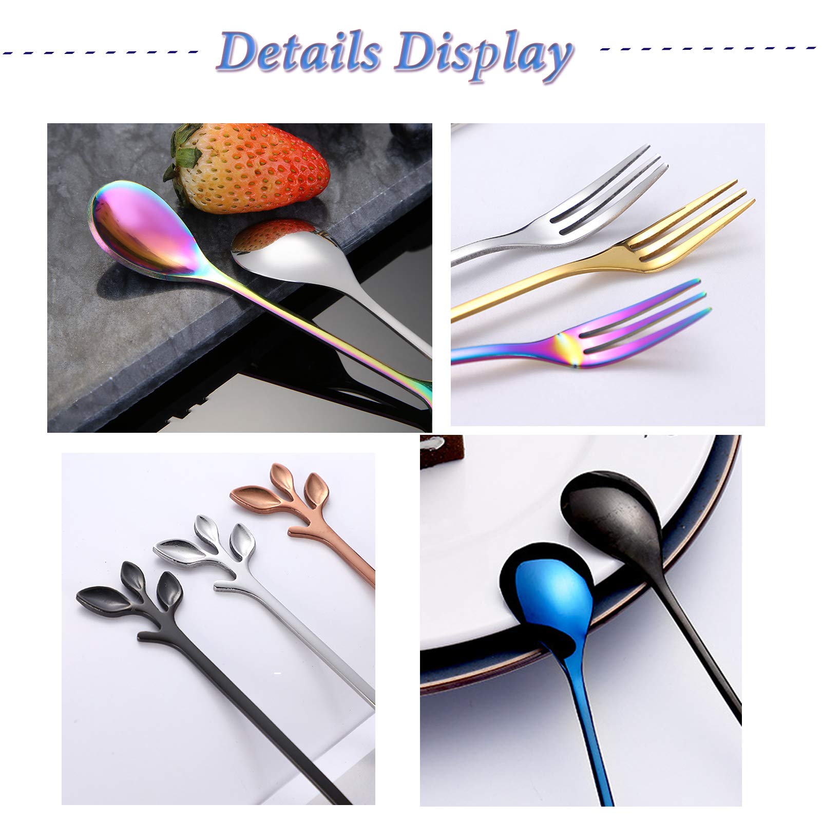6-Piece Gold Leaf Appetizer Cake Fruit Forks Set - 4.7 Inch Stainless Steel Cocktail Picks for Dessert Tasting, Mirror Finish Kitchen Accessories - Perfect for Weddings, Parties & Tea Time Snacks