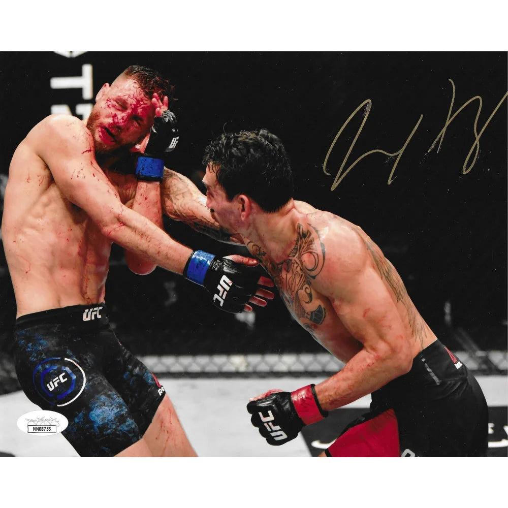Max Holloway Autographed 8x10 Photo with JSA COA - UFC MMA Signed Memorabilia vs Calvin Kattar - Perfect for Sports Collectors, Man Cave Decor & UFC Fan Gifts