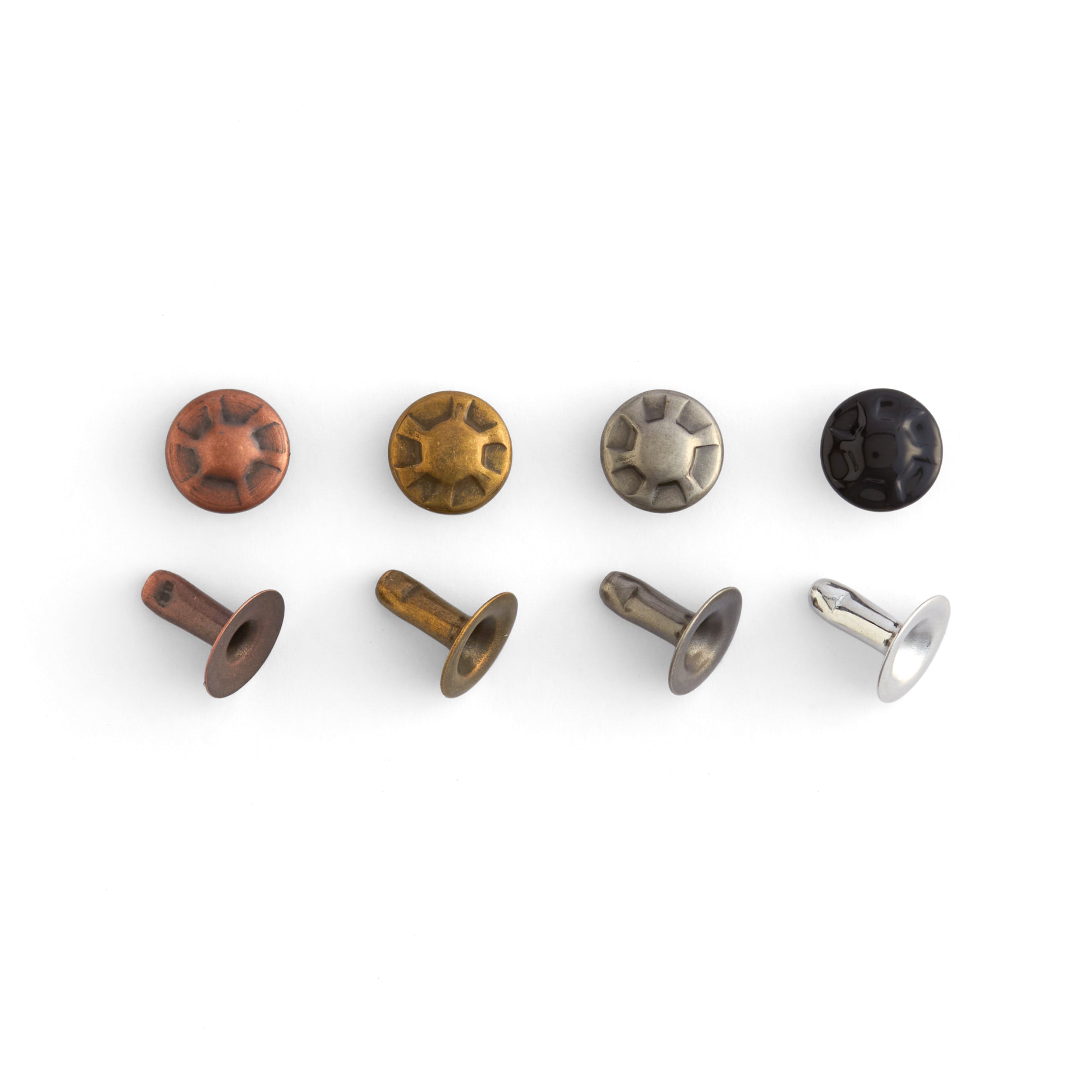 Vintage Rapid Rivets 100 Pack - Heavy Duty Metal Fasteners for Leather, Denim & DIY Crafts | Perfect for Jackets, Bags & Costume Repair
