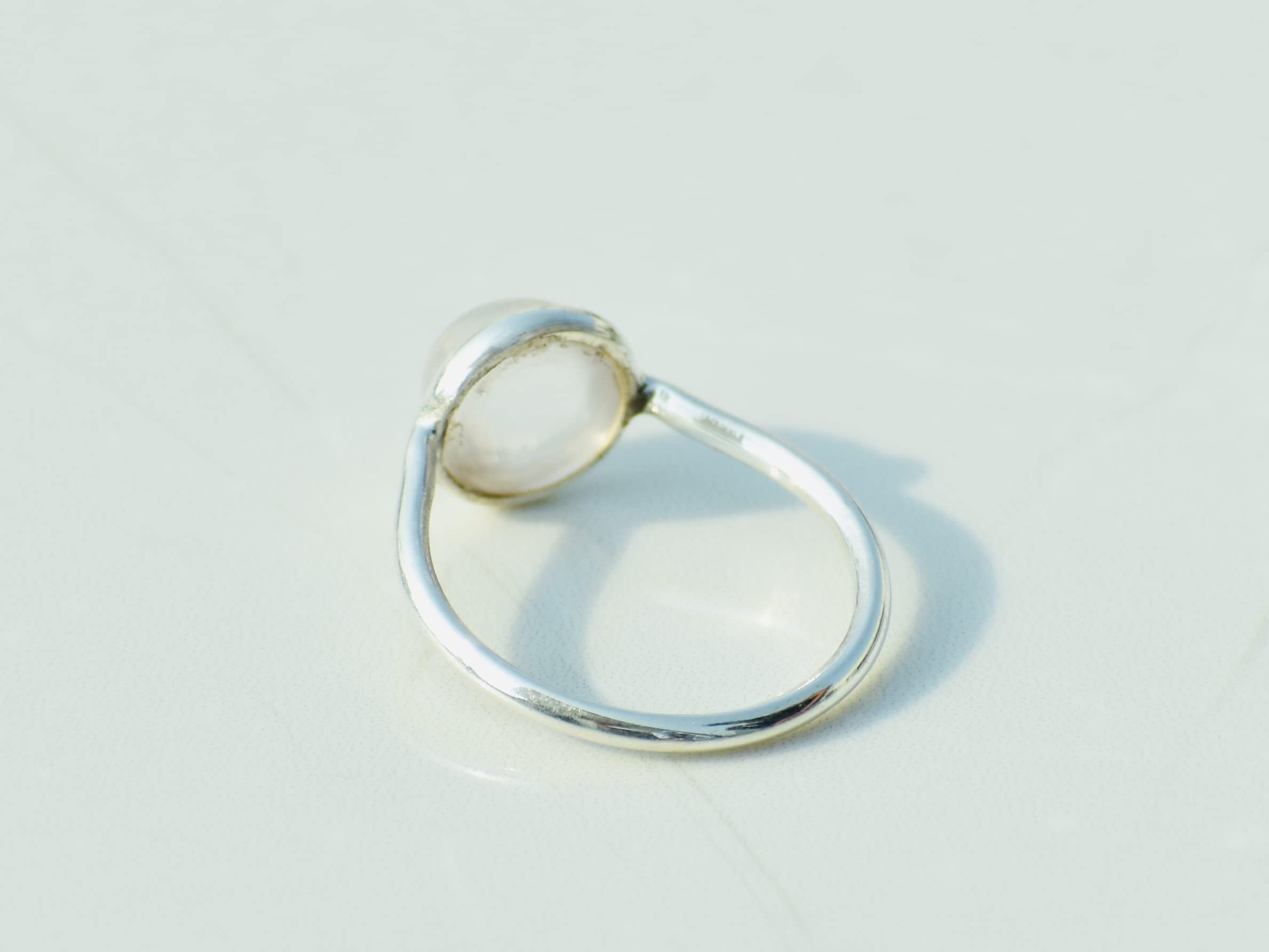 Rose Quartz Ring - 925 Sterling Silver Stackable Minimalist Gemstone Ring for Women, January Birthstone Jewelry - Perfect for Everyday Wear, Gifts & Layering