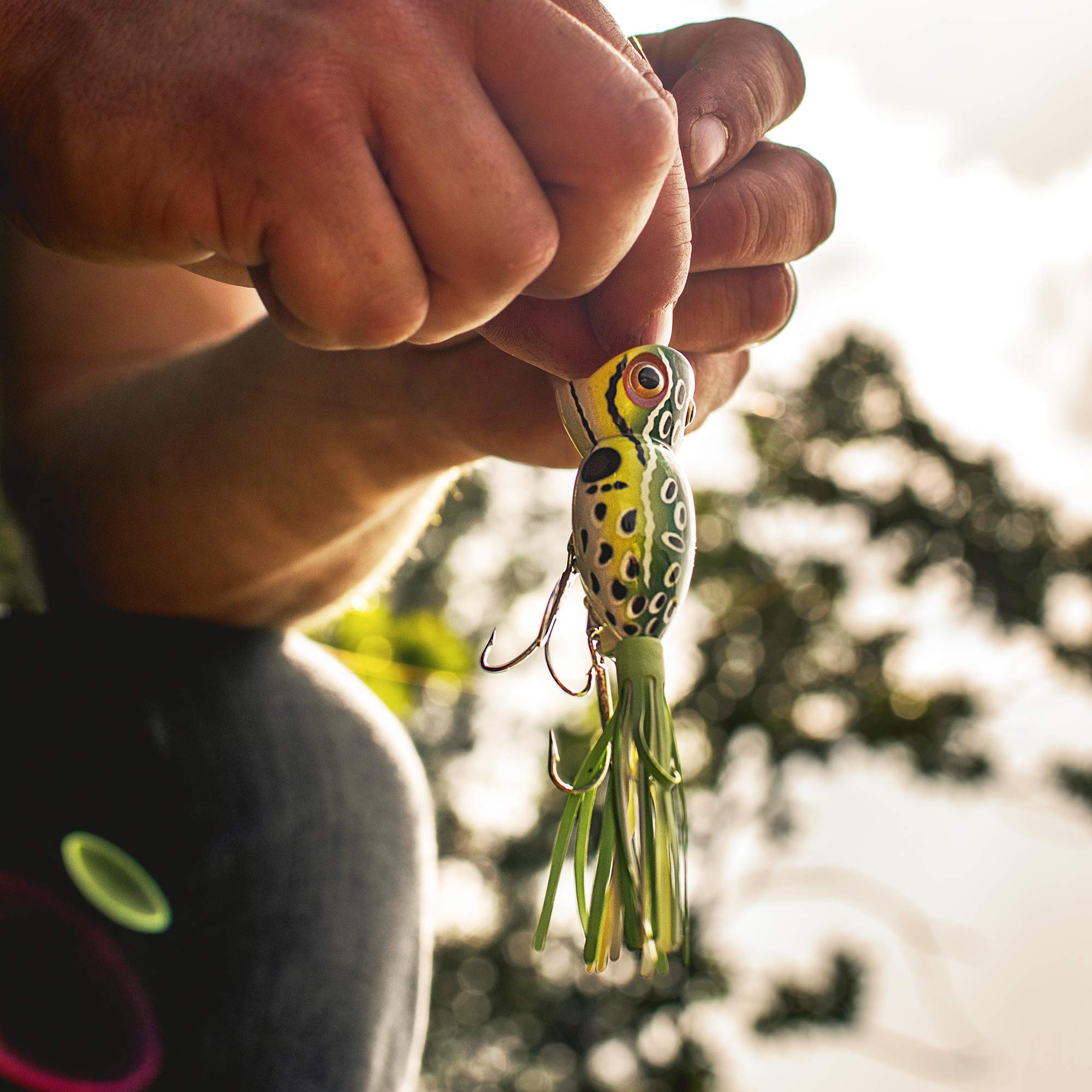 Topwater Bass Fishing Lure - Hula Popper with Realistic Action for Freshwater & Saltwater | Perfect for Casting, Trolling & Shore Fishing