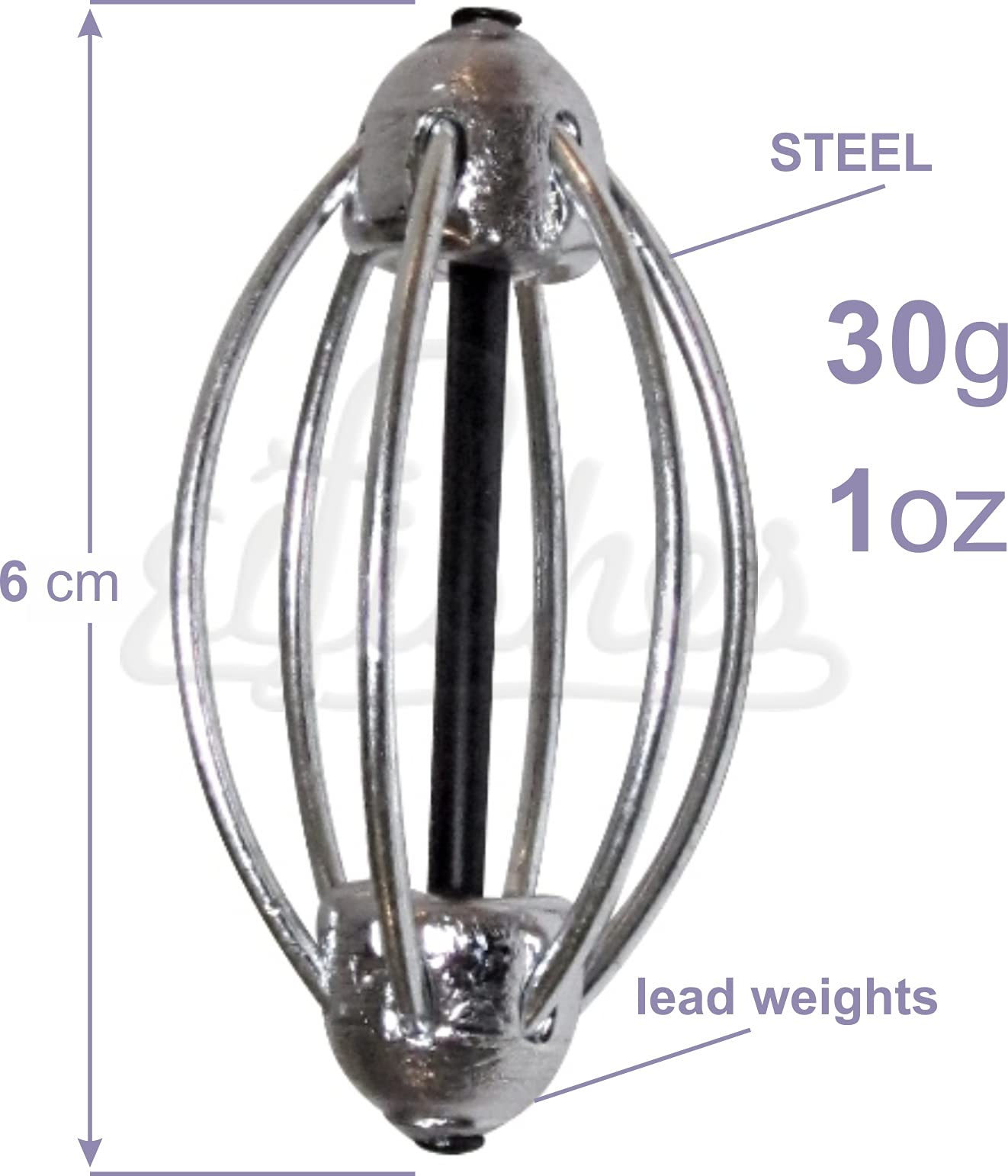 7pcs Carp Cask Steel Fishing Bait Feeder 1oz - Inline Fishing Rig Hook #4 - Durable Fishing Tackle for Freshwater & Saltwater Angling - Perfect for Carp, Catfish, and Bass Fishing