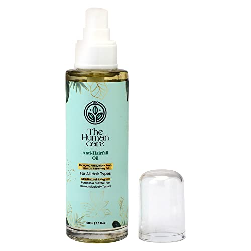 **Natural Anti-Hair Fall Oil with Bhringraj, Amla & Rosemary – Dermatologist-Tested, Silicone-Free (100ml) – Promotes Hair Growth for Men & Women – Perfect for Dry, Damaged & Thinning Hair**