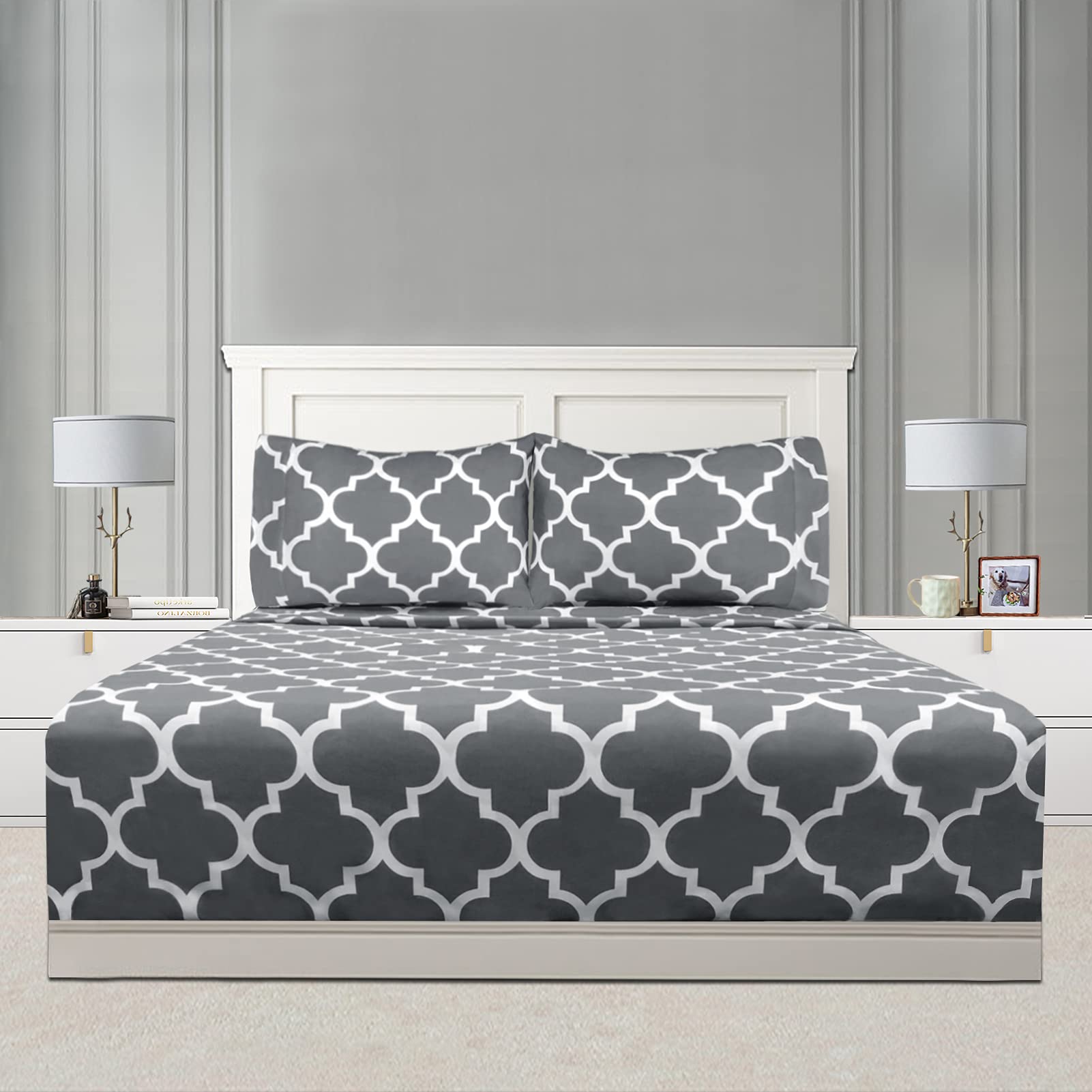 Mejoroom Queen Bed Sheet Set - Ultra Soft Brushed Microfiber 1800 Thread Count Sheets with 16