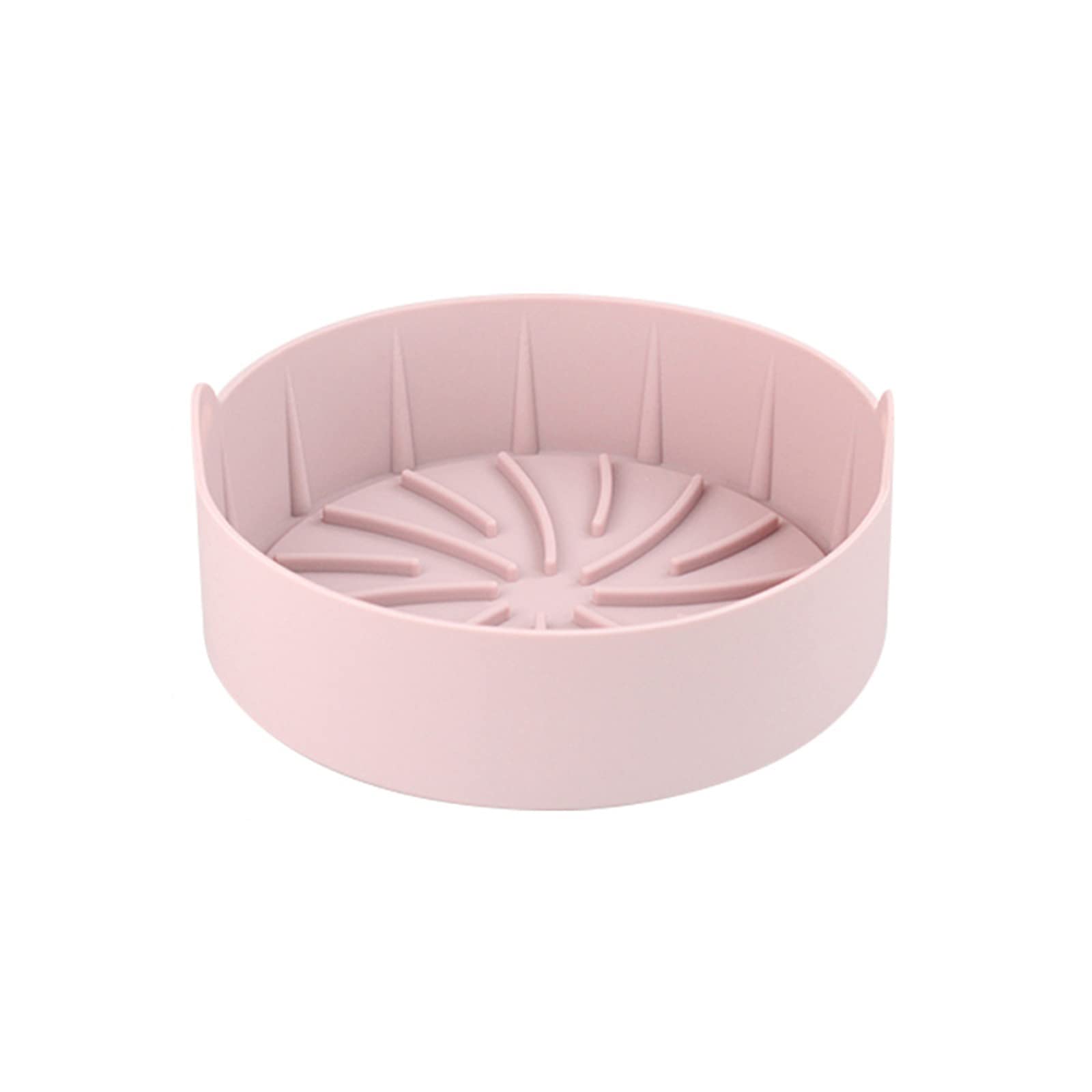 NOVESIXTDAT Air Fryer Silicone Pot - Non-Stick, Heat Resistant, Reusable Silicone Liner for Small Air Fryers (Pink, 16x7.5cm) - Perfect for Baking, Roasting & Easy Cleaning | Air Fryer Accessories for Healthy Cooking