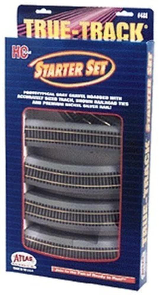 Atlas HO Scale True-Track Starter Set - Model Train Tracks for Realistic Layouts | Perfect for Beginners & Hobbyists | Home & Office Display