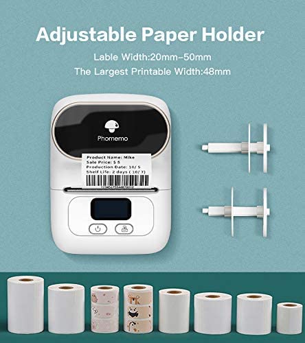 Phomemo M110 Bluetooth Thermal Label Printer with 3 Rolls (1.97