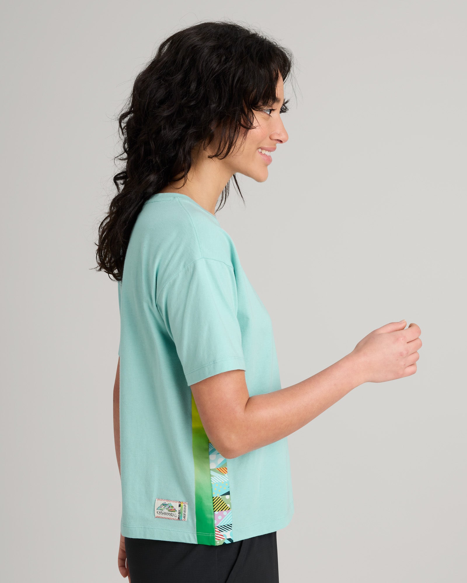 Jason Woodside Prism Women's Organic Cotton T-Shirt | Splash Print | Eco-Friendly Casual Tee for Summer Outfits & Beach Wear