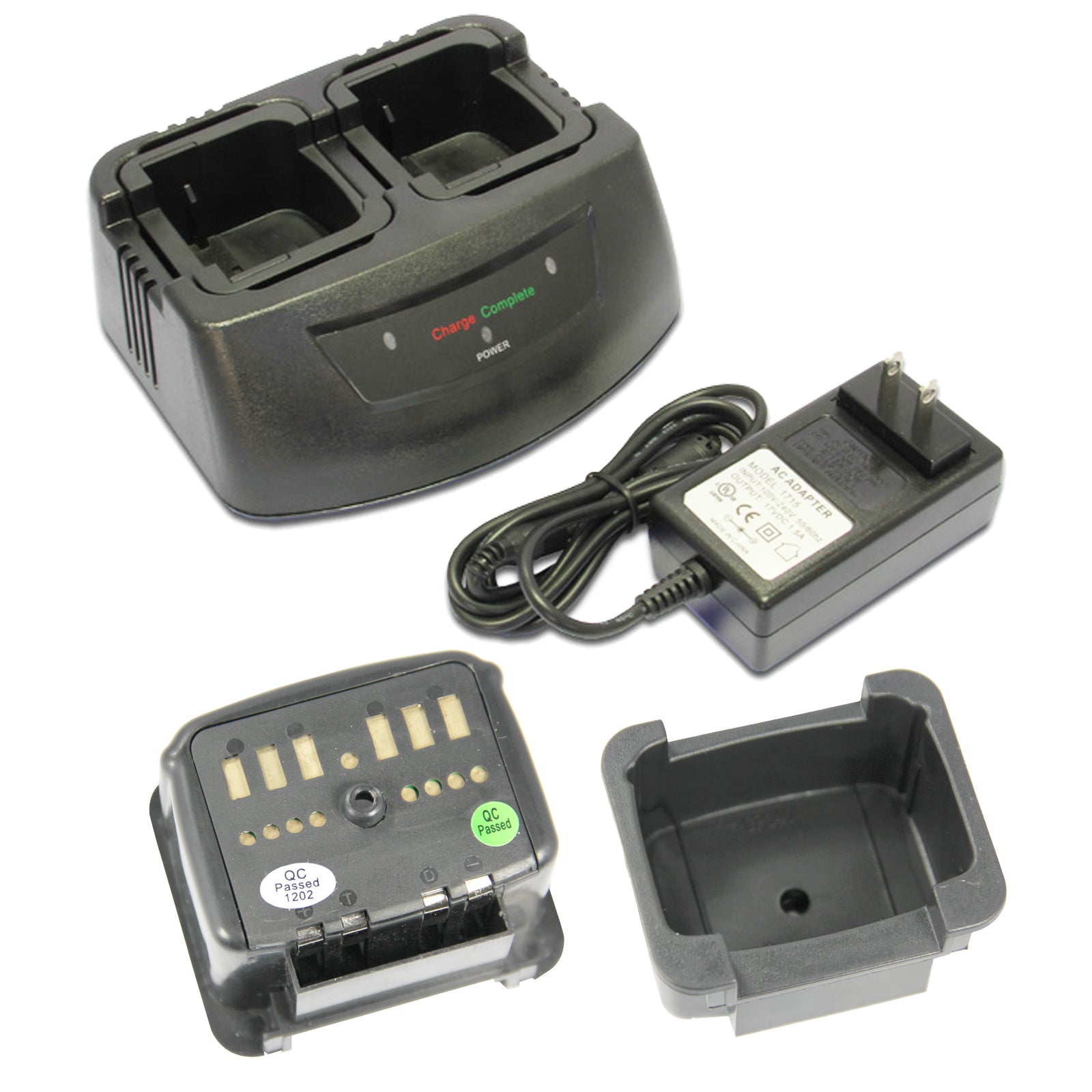 Dual Charger for MOTOROLA HNN9008 HT750 GP328 MTX950 Battery - Fast Charging Station for Two-Way Radios - Perfect for Police, Security & Emergency Responders