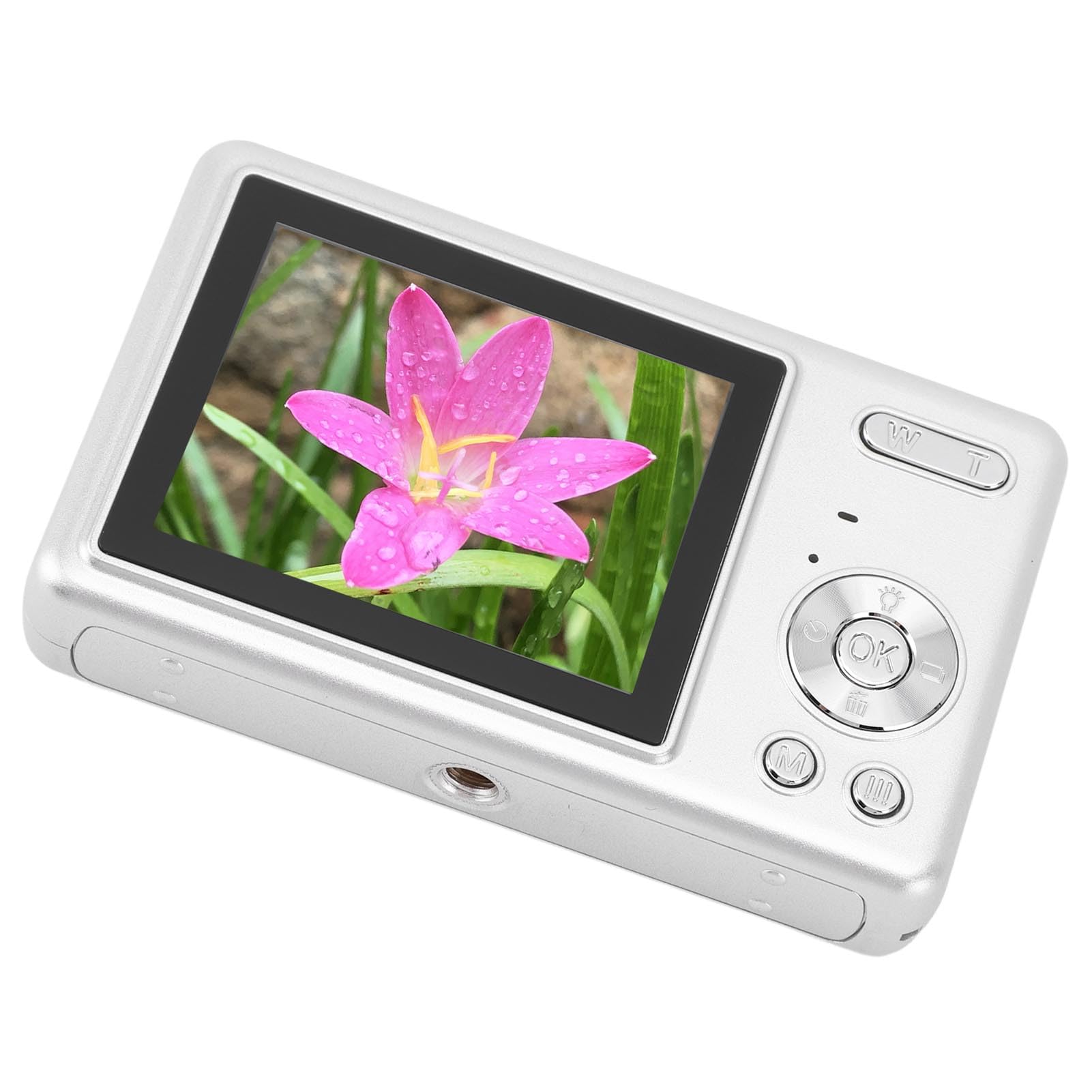 Kids Digital Camera with Anti-Shake - 1080P HD Photography Camera for Children & Students, Portable Silver Camera for Travel, Birthday Gifts & School Projects