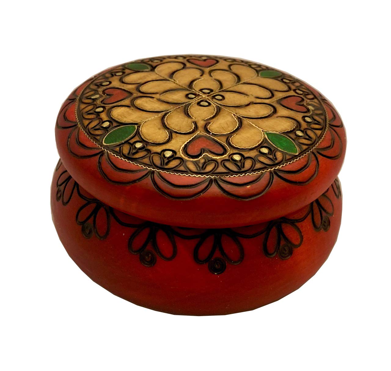 Handmade Round Heart-Shaped Linden Wood Jewelry Box - Romantic Keepsake Gift for Valentine's Day, Anniversary & Special Occasions - Perfect for Storing Rings, Necklaces & Precious Memories