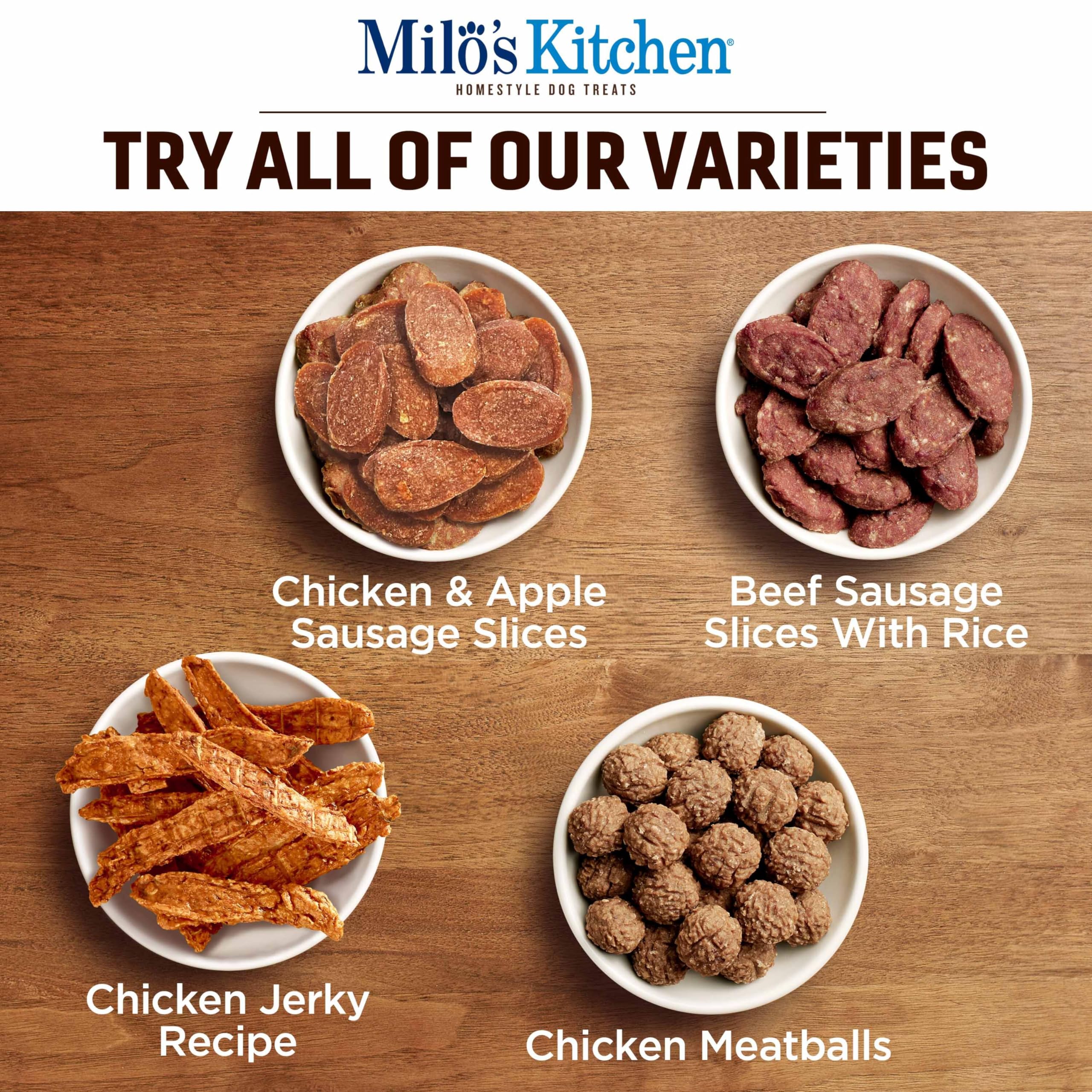 Milo's Kitchen Chicken Meatballs Dog Treats - Grain-Free, Natural Protein Snacks for Dogs, 18-Ounce Bag - Perfect for Training, Rewards & Healthy Chewing
