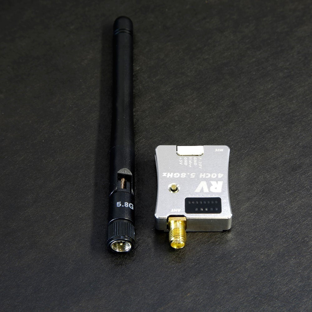 5.8GHz 600mW Wireless Video Transmitter with Built-in Microphone & Durable Aluminum Case - Perfect for FPV Drones, Live Streaming, and Surveillance Systems