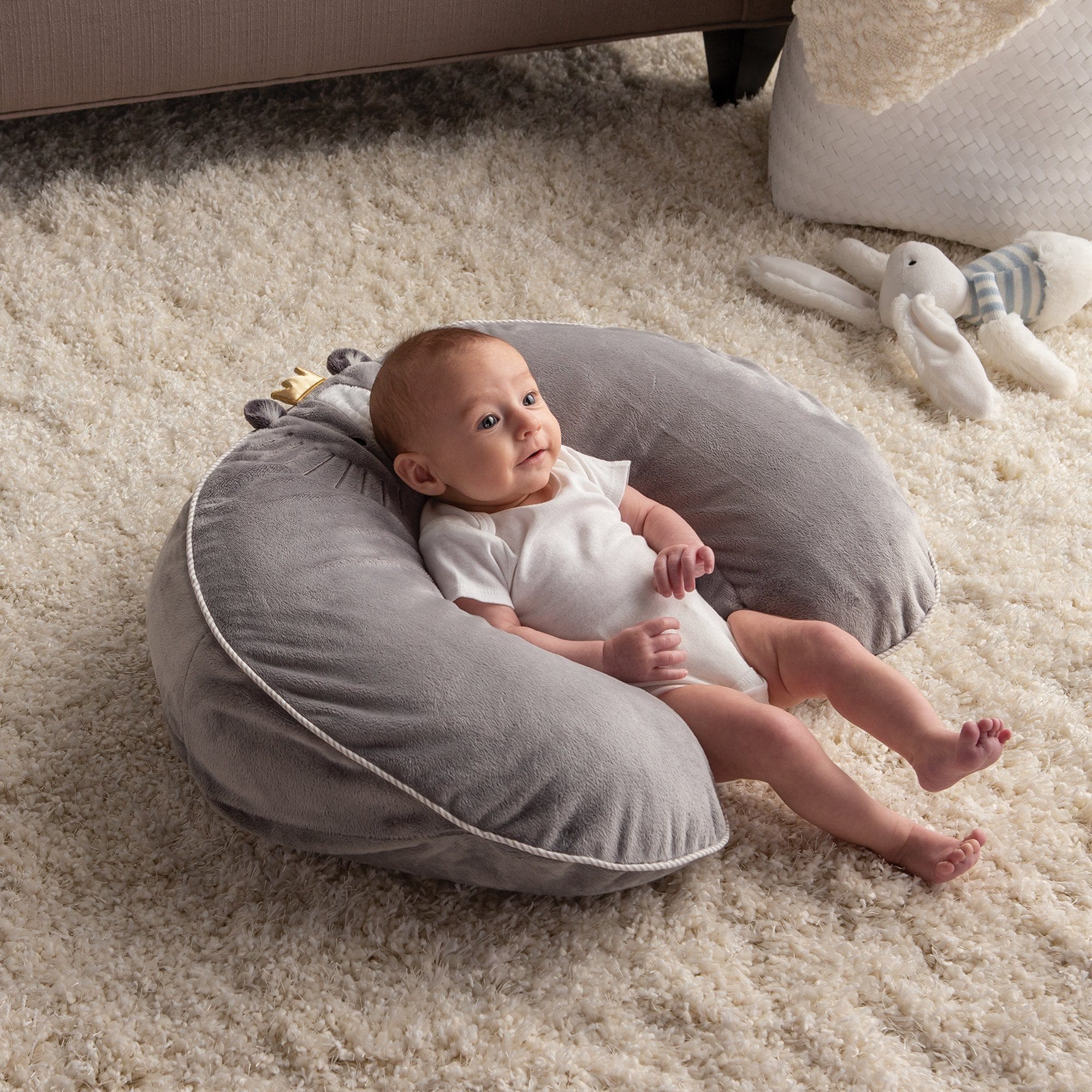 Boppy Luxe Slipcovered Nursing Pillow - Soft & Supportive Breastfeeding Pillow for New Moms, Comfortable Baby Feeding Support for Nursing, Bottle Feeding & Tummy Time