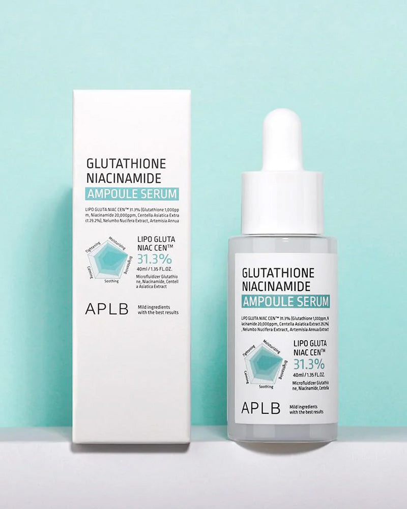 APLB Glutathione Niacinamide Ampoule Serum for Brightening & Hydration – Perfect for Daily Skincare & Anti-Aging Routine