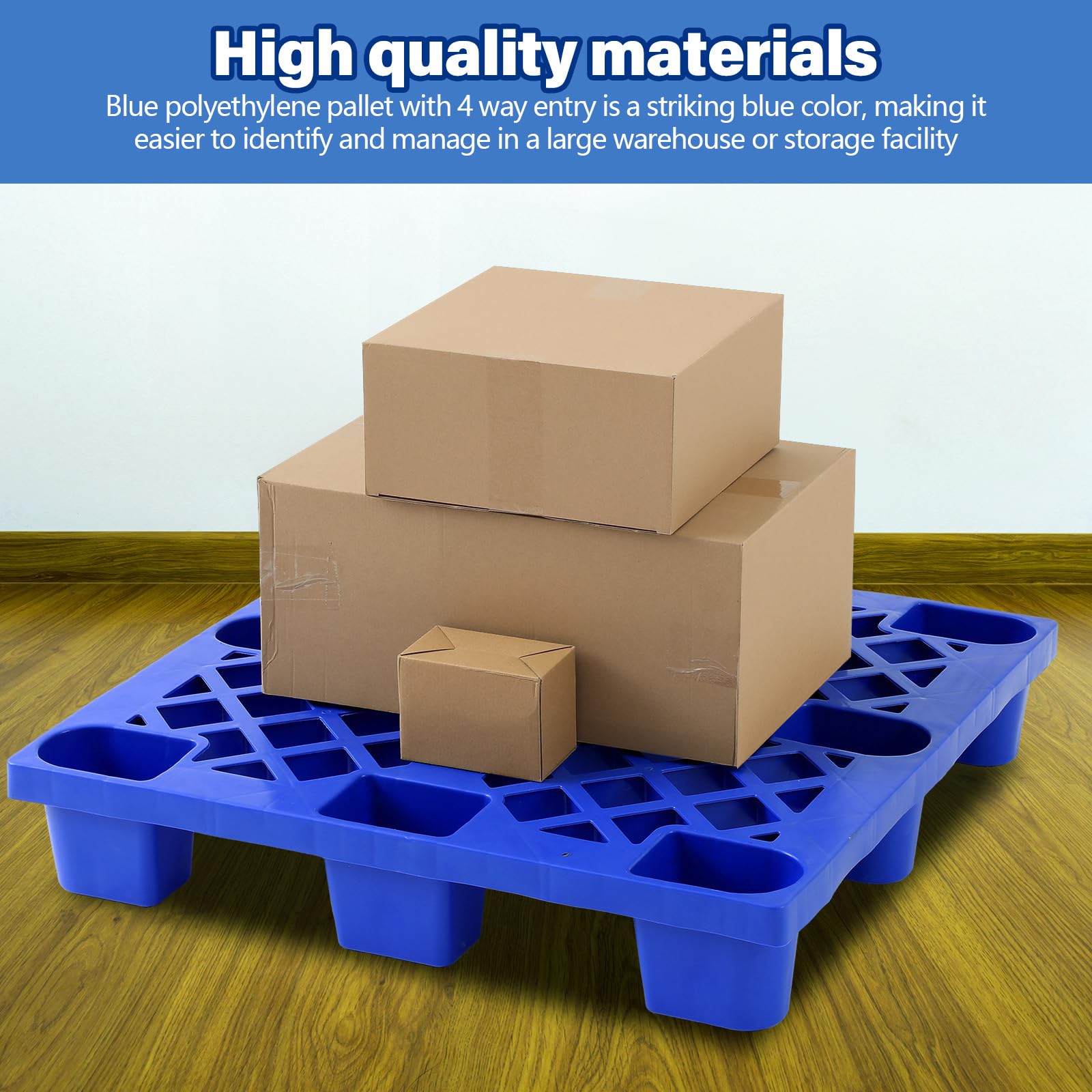 3-Pack Heavy Duty Plastic Pallet Grid Pads - 31.5