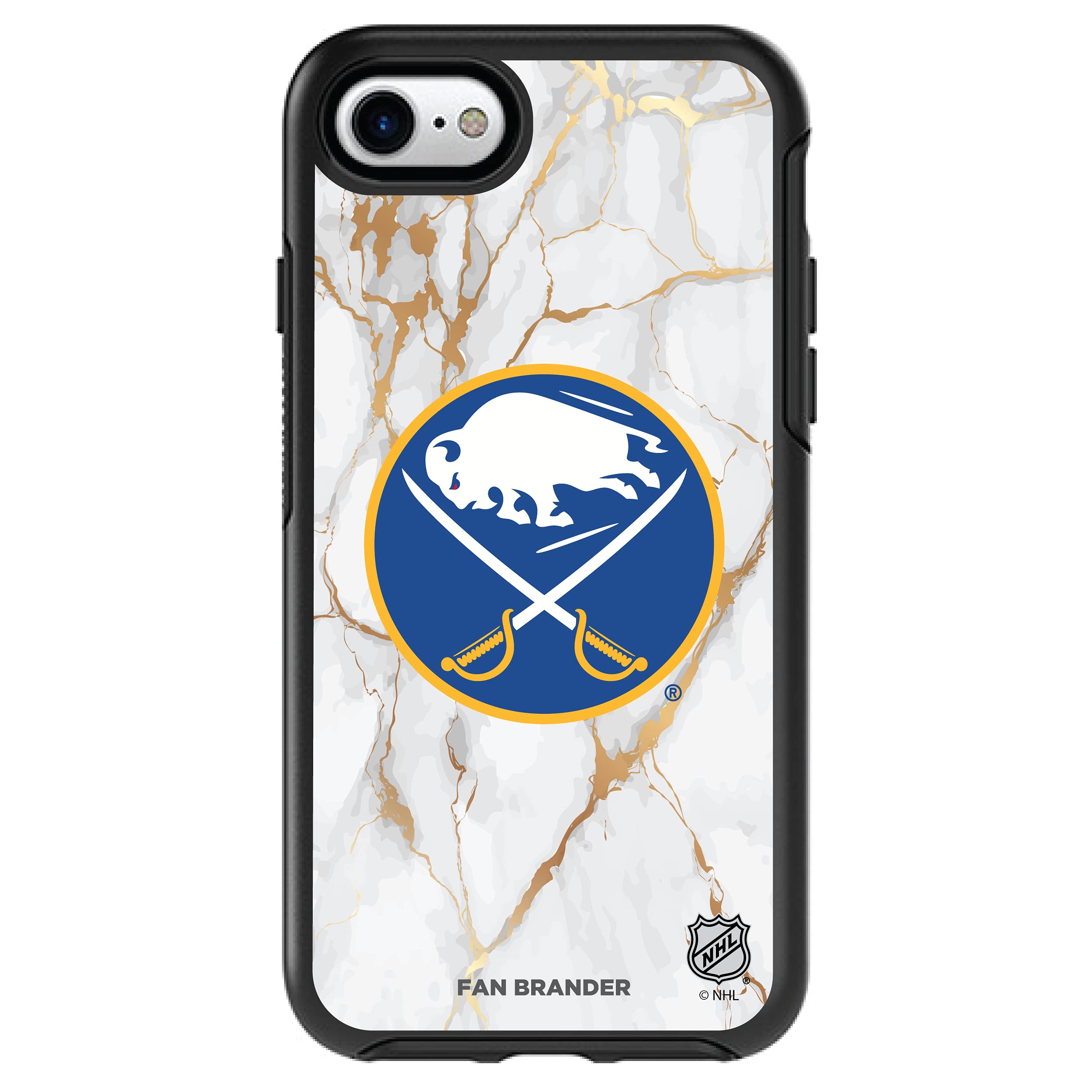 NHL OtterBox Symmetry iPhone Case - White Marble Design for Sports Fans