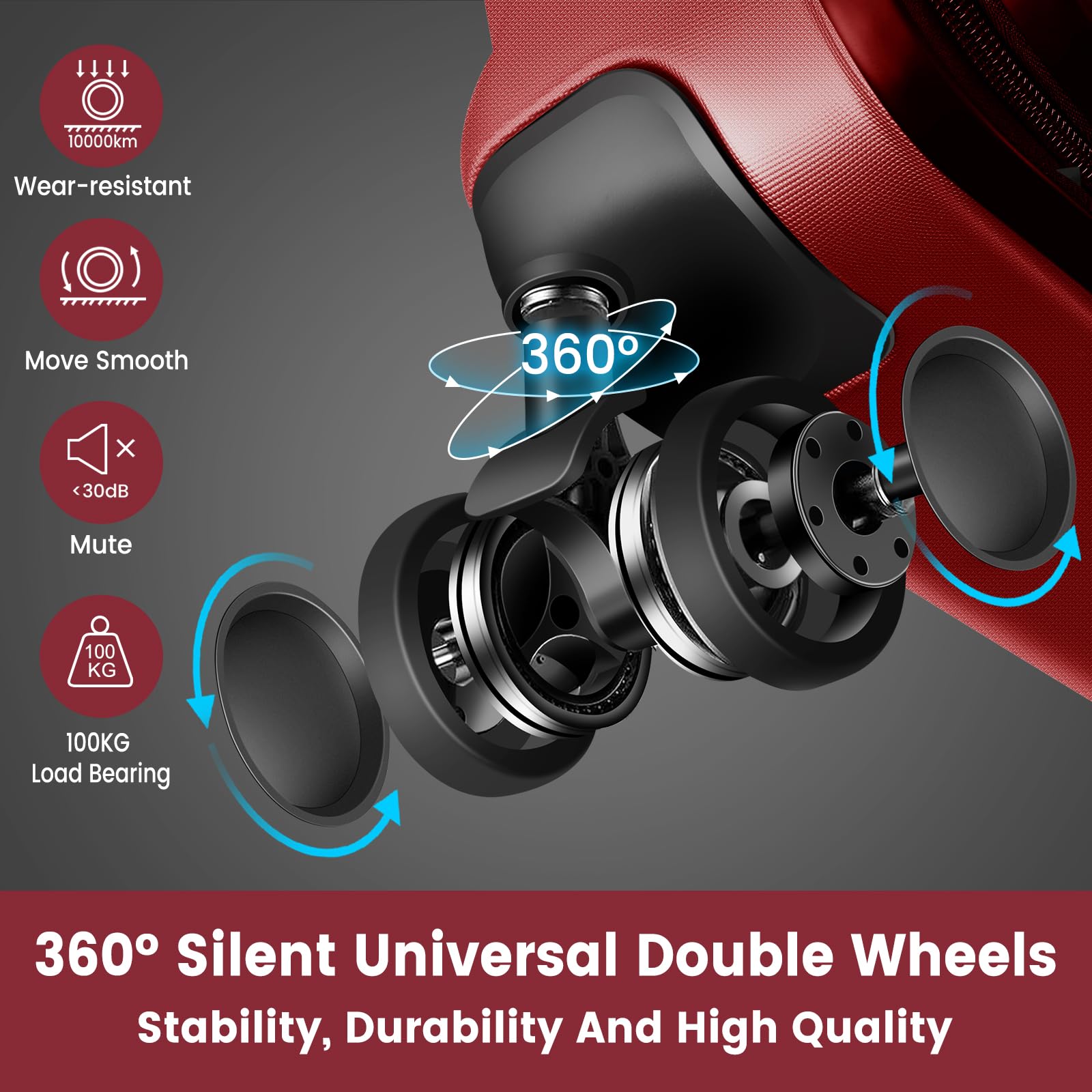Premium 20/24/28 Inch Spinner Luggage Set - Durable PC+ABS Hardshell Suitcase with 360° Wheels for Travel, Business Trips & Family Vacations