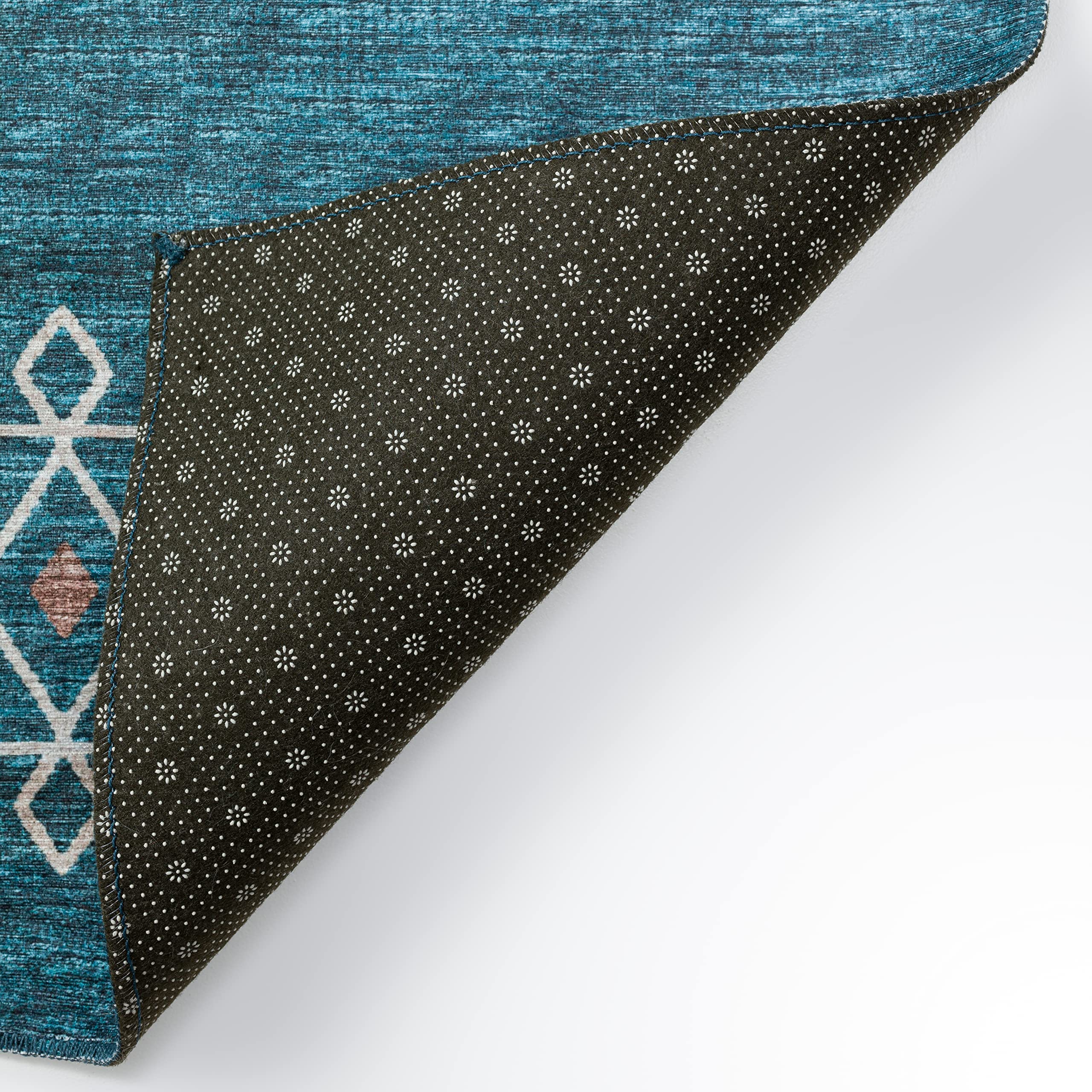 Addison Rugs Yuma AYU33 Blue 8' x 8' Square Area Rug - Soft & Durable for Living Room, Bedroom, or Office Decor