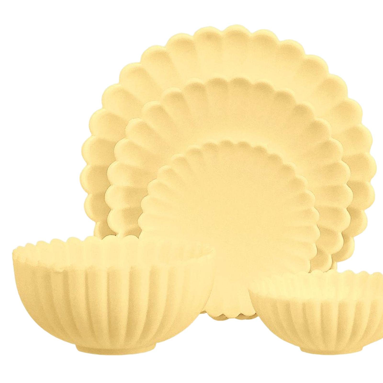 1/6 Miniature Dollhouse Kitchen Accessories Set - Yellow Dish, Bowl, Cups for DIY, Pretend Play, Party Cooking Game, Dining Room, Perfect for Kids' Educational Toys and Home Decor