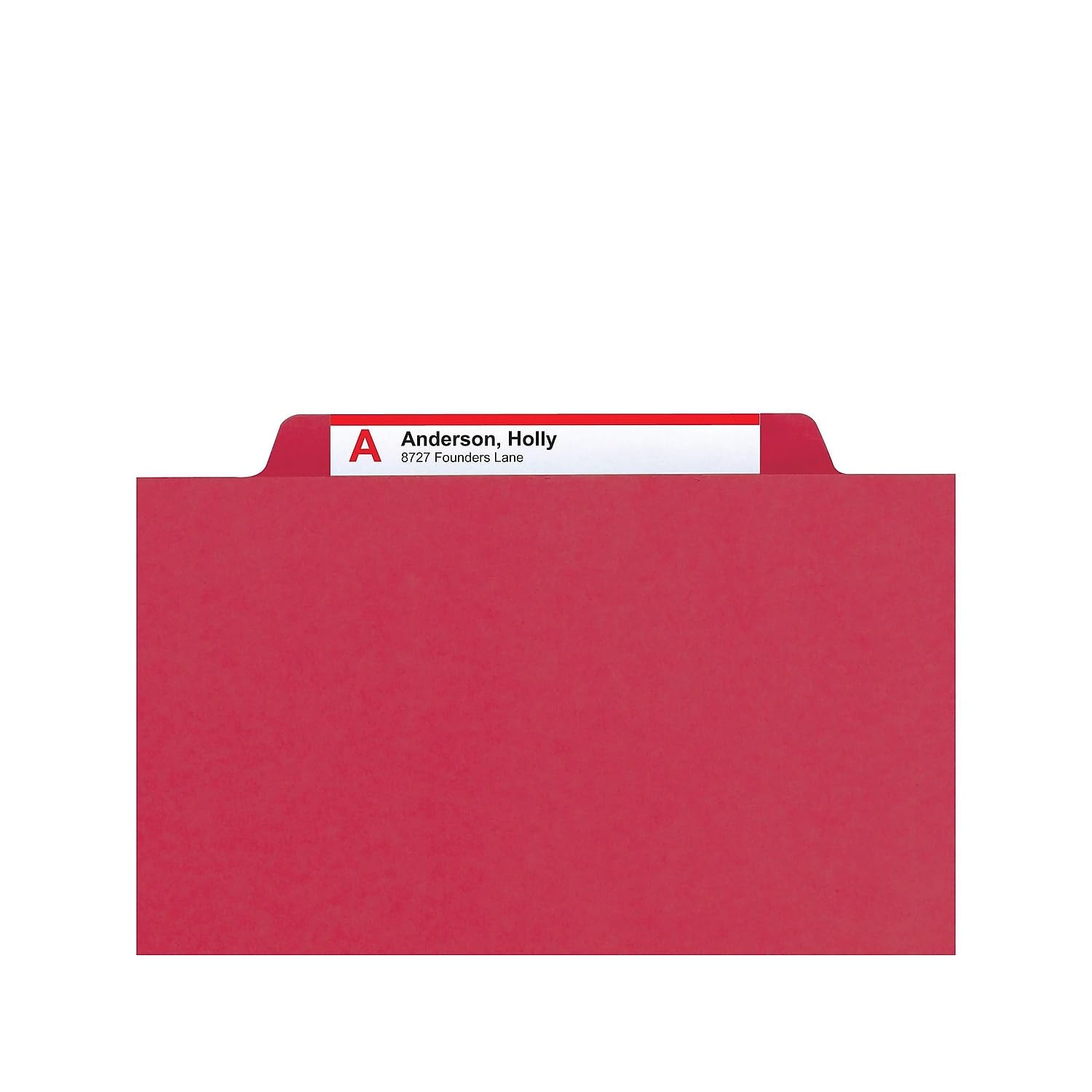 Smead 21538 1-Inch Expansion Recycled File Folders - 1/3 Top Tab Letter Size, Bright Red (25/Box) - Perfect for Office Organization, Document Storage & Filing Systems
